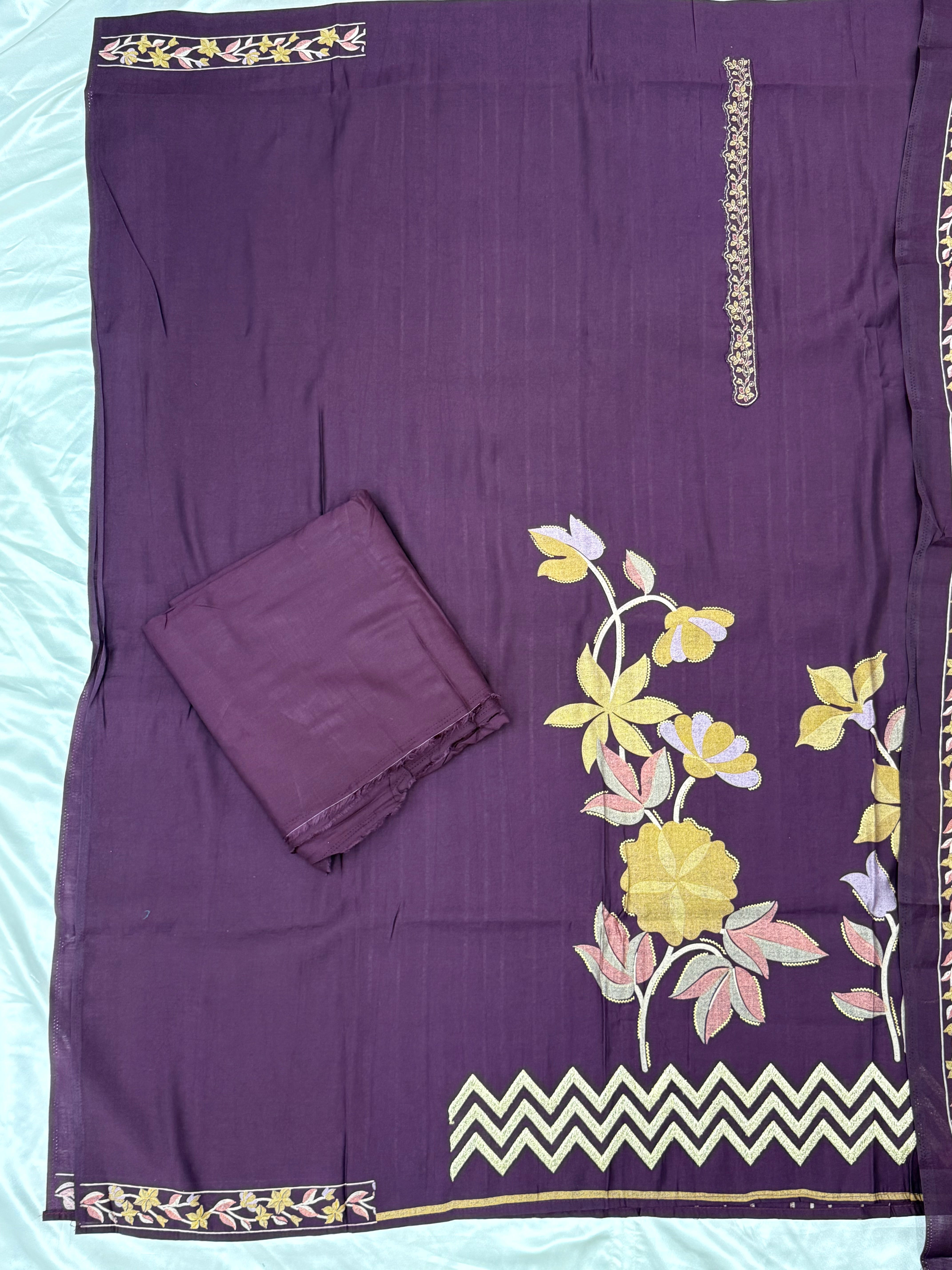 MUMTAZ MUSLIN EMBROIDERY SUIT Q