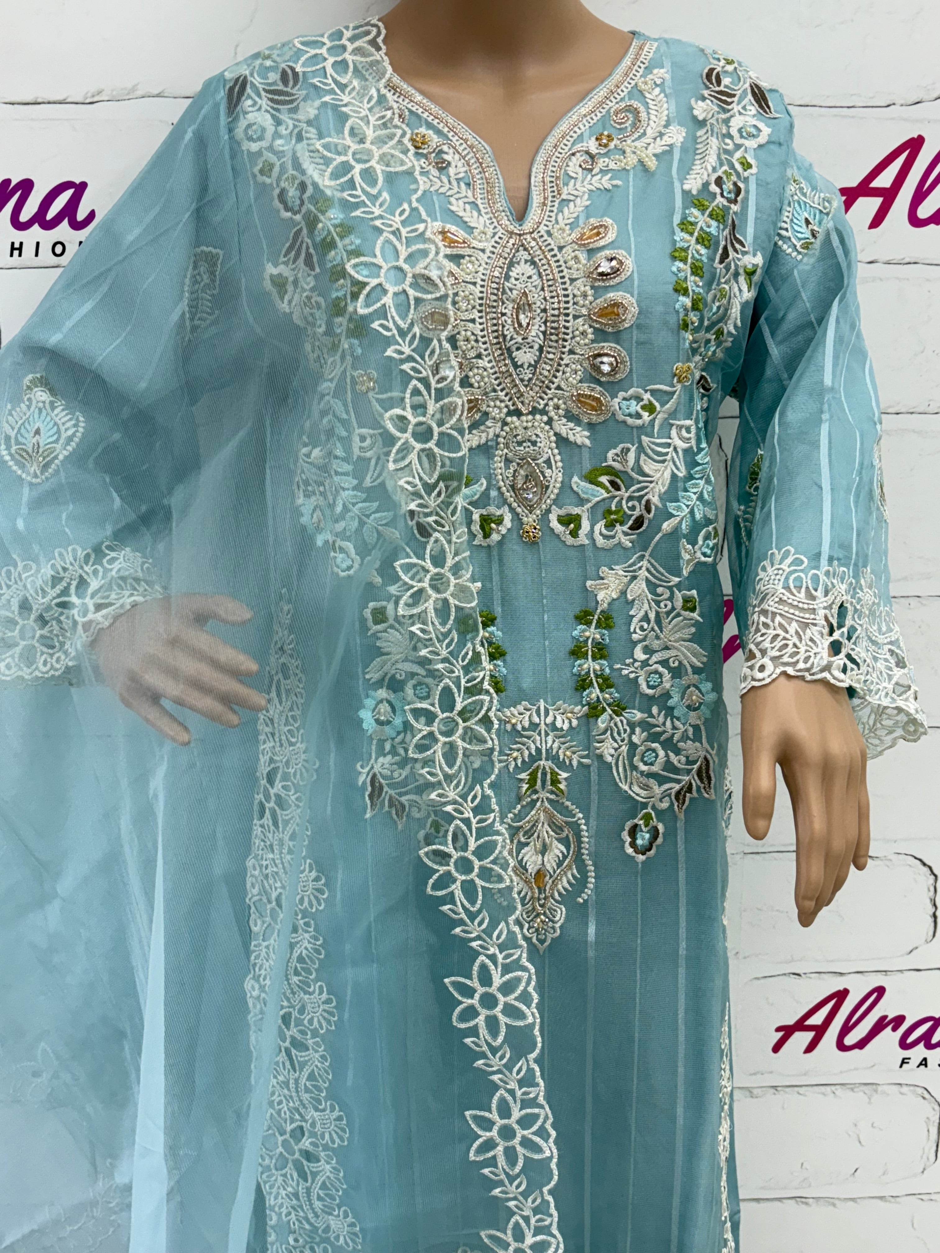 RUHI ORGANZA READYMADE SUIT