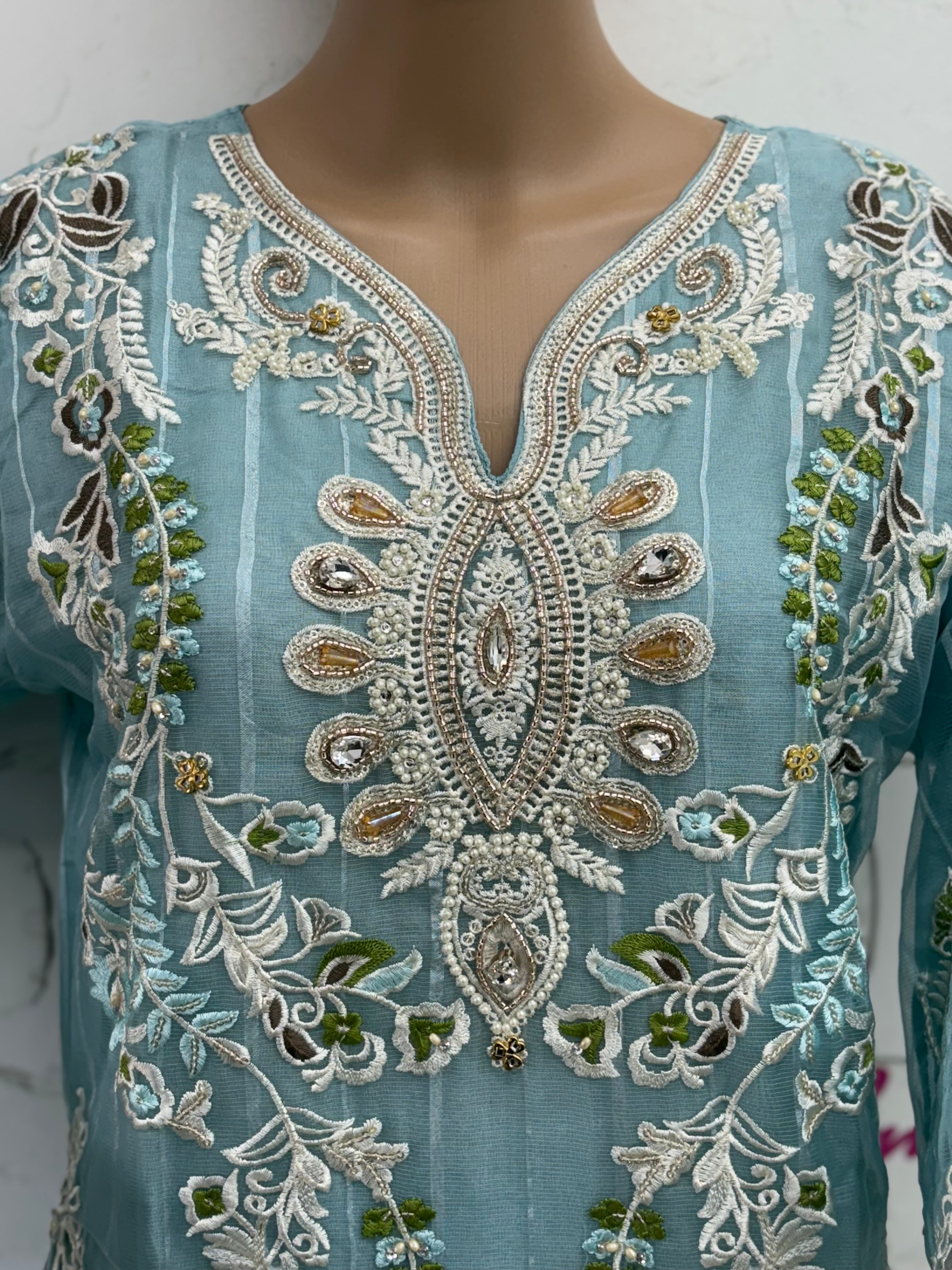 RUHI ORGANZA READYMADE SUIT