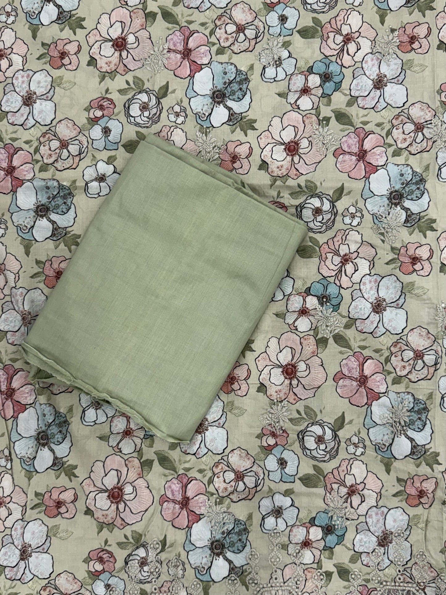 ROLEX PURE COTTON EMBROIDERY SUIT Q