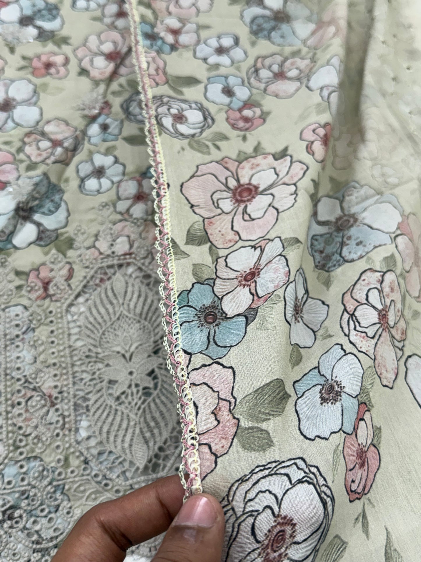 ROLEX PURE COTTON EMBROIDERY SUIT Q