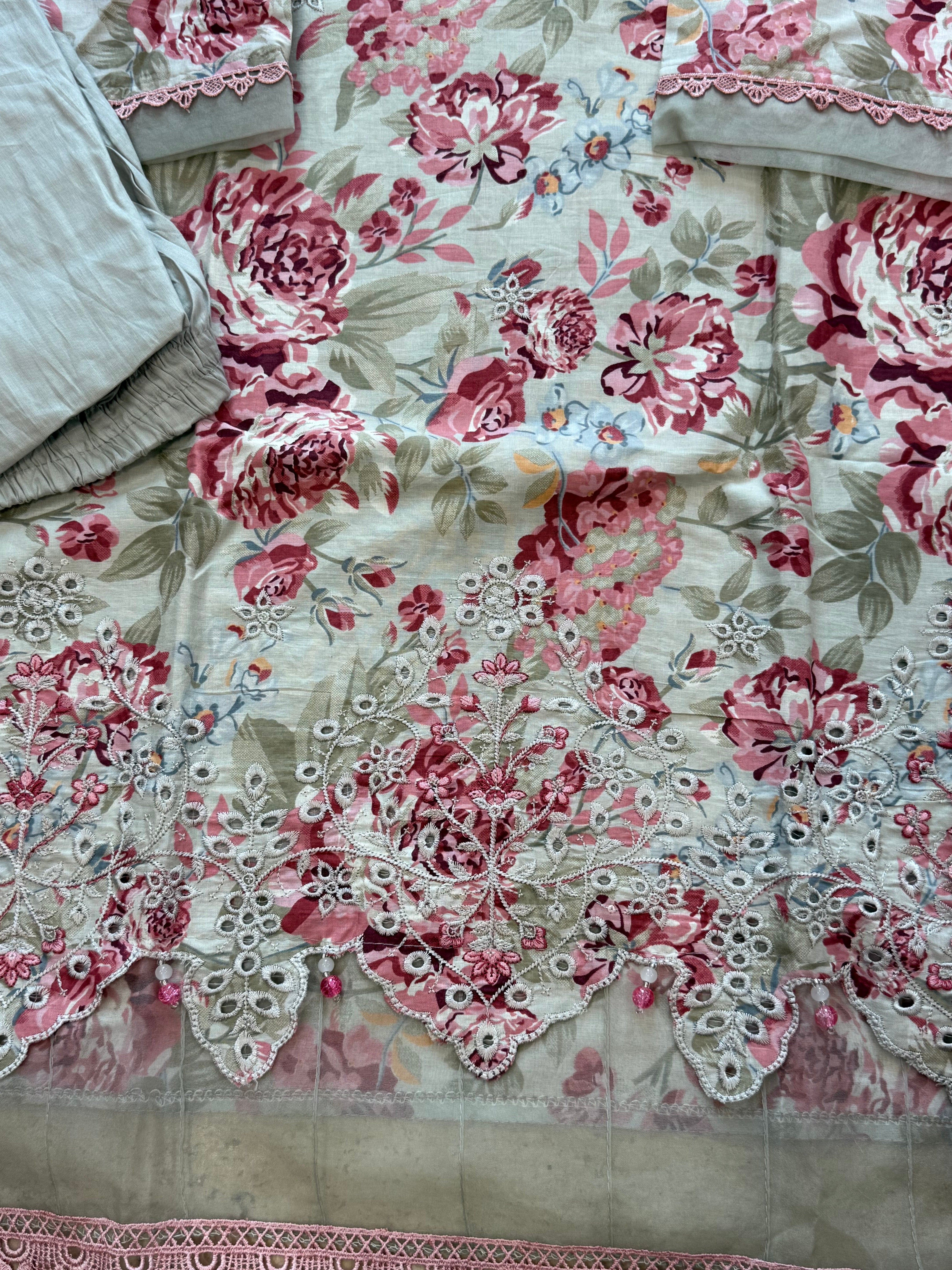 AQEEQ LAWN READYMADE SUIT 3Q