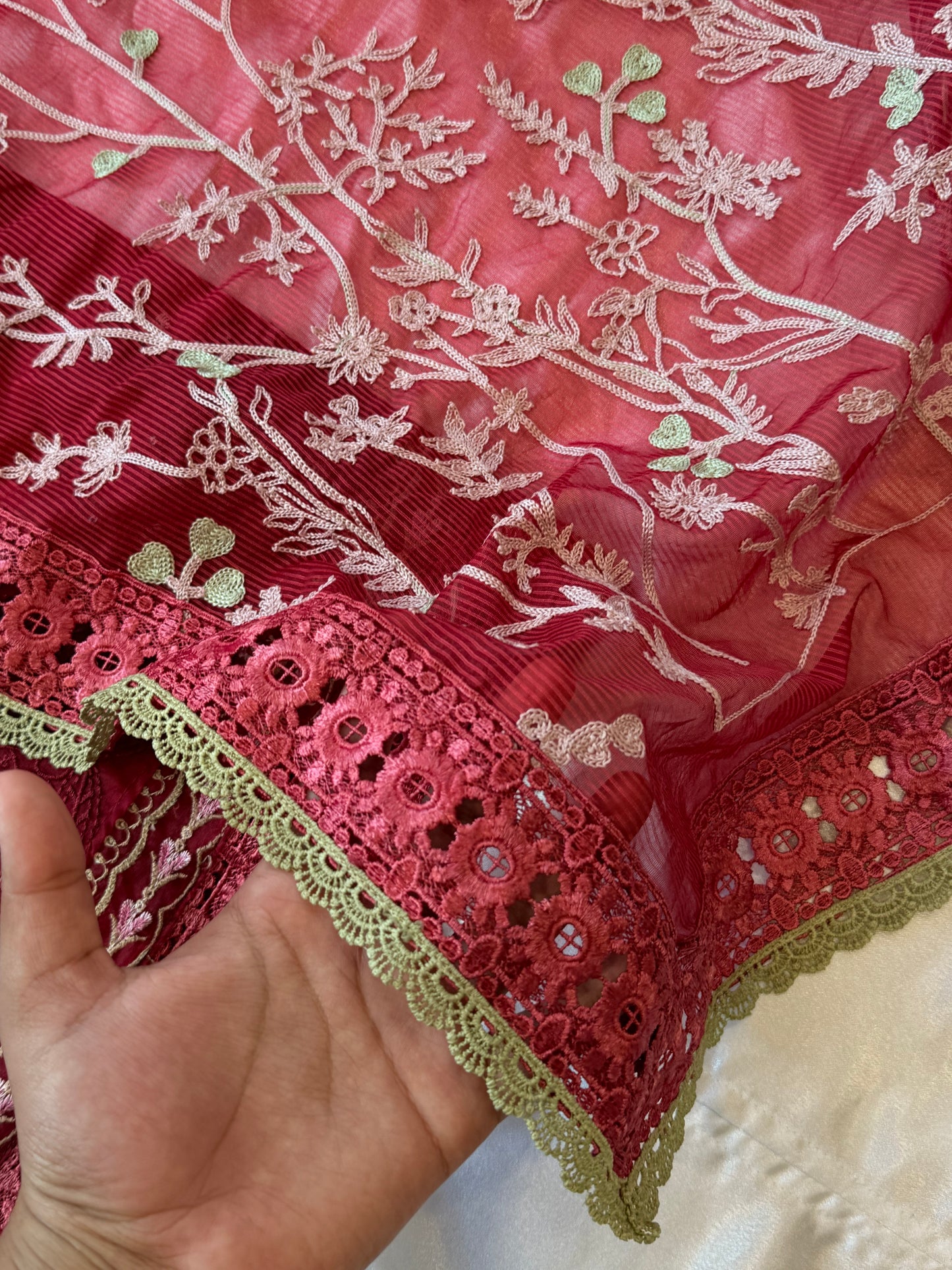 HANIA RED READYMADE SUIT Q