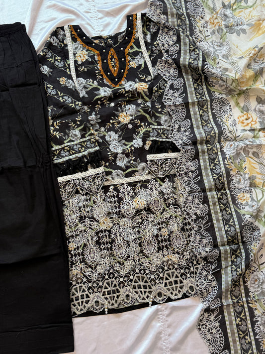 FIZA BLACK FARSHI SHALWAR SUIT 4 Q