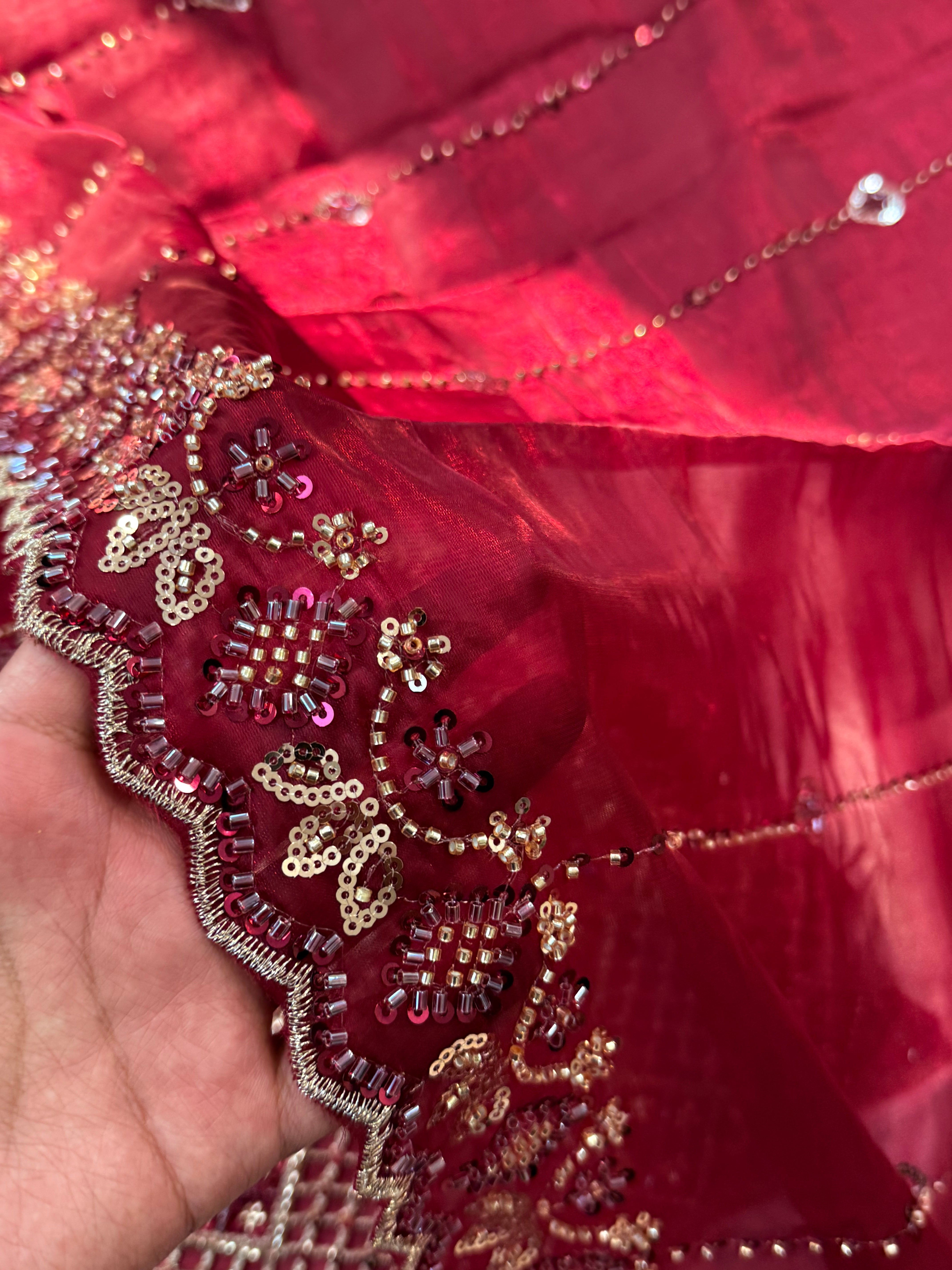 MAROON SHEHZADI HAND WORK SUIT