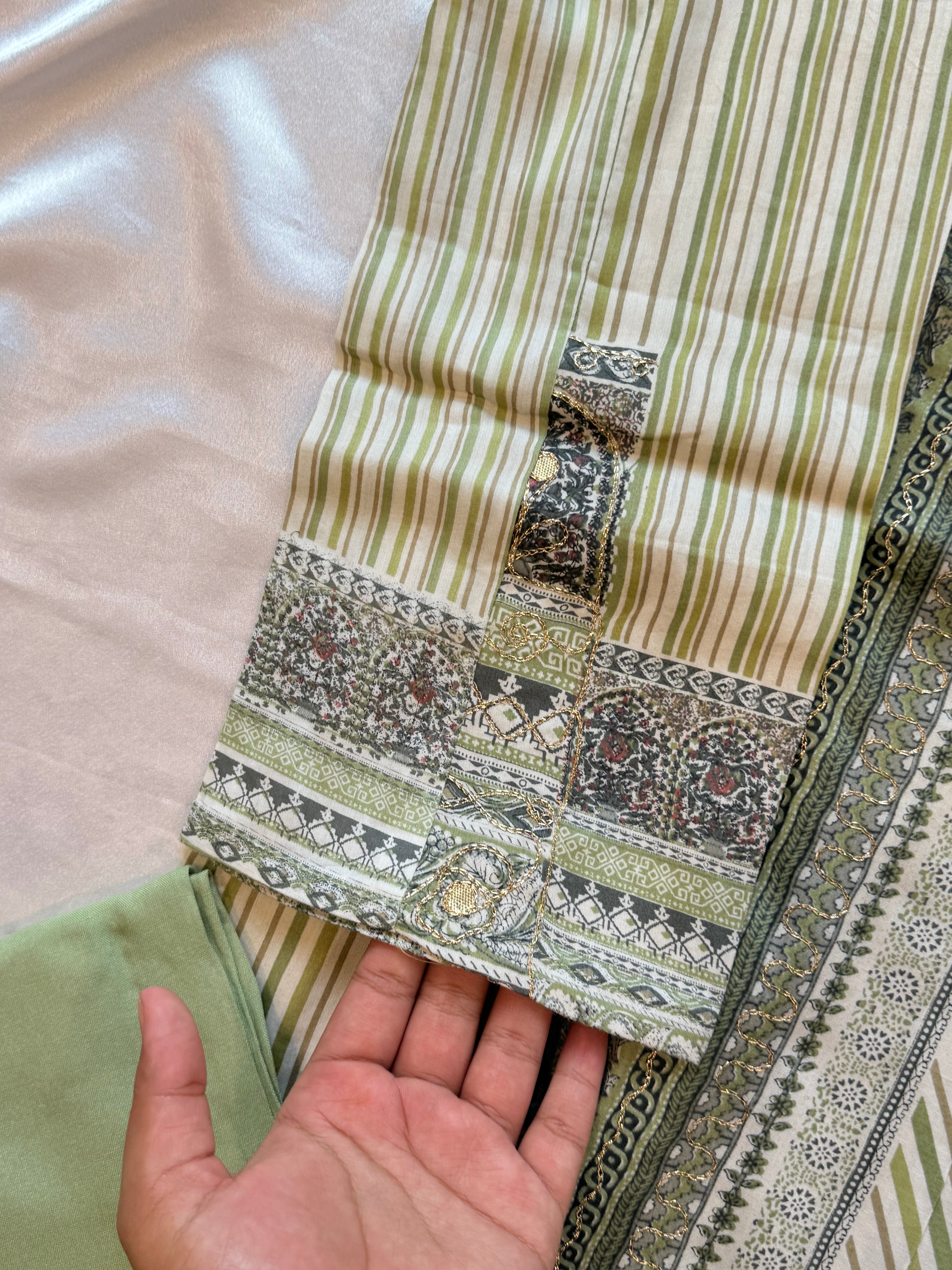 AARUSHI READYMADE GREEN SUIT 2 Q