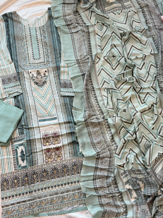 AARUSHI READYMADE BLUE SUIT 3 Q