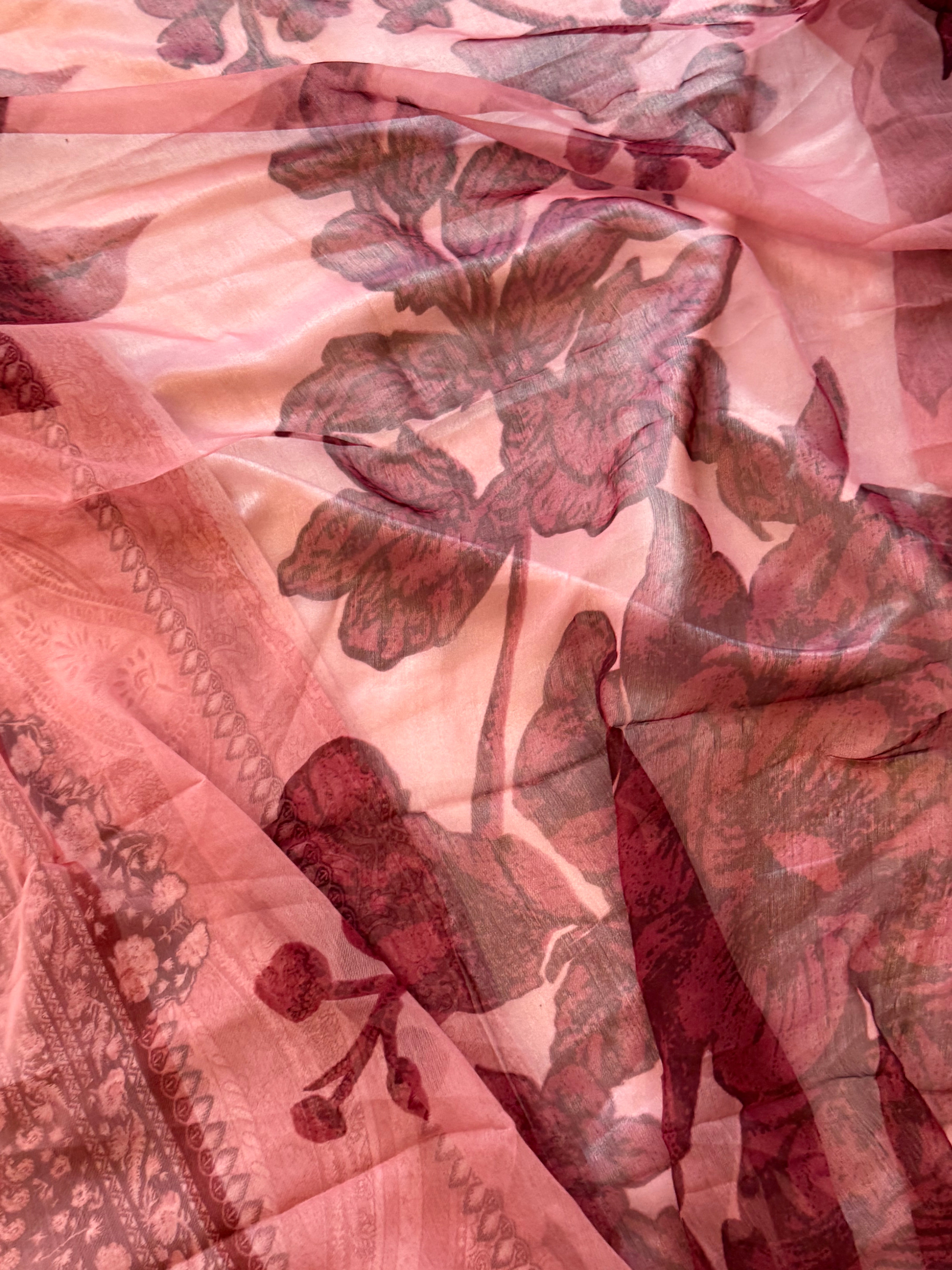 HARSHA PEACH COTTON PATCH SUIT