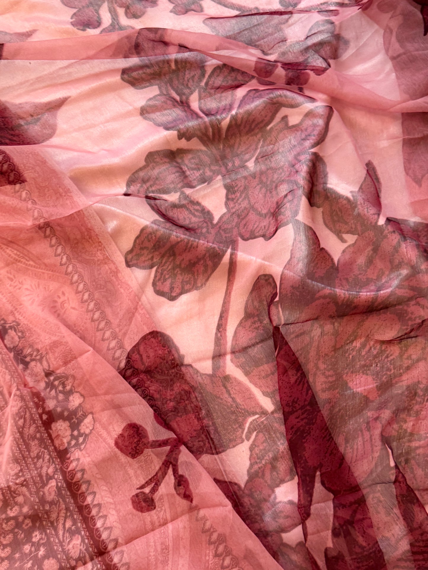 HARSHA PEACH COTTON PATCH SUIT