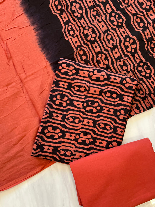DOUBLE SHADE PURE COTTON BATIK SUIT 1