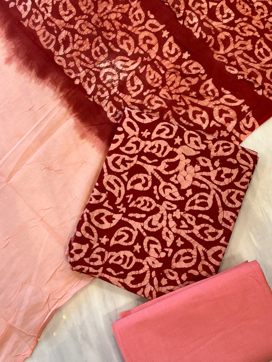 DOUBLE SHADE PURE COTTON BATIK SUIT 2