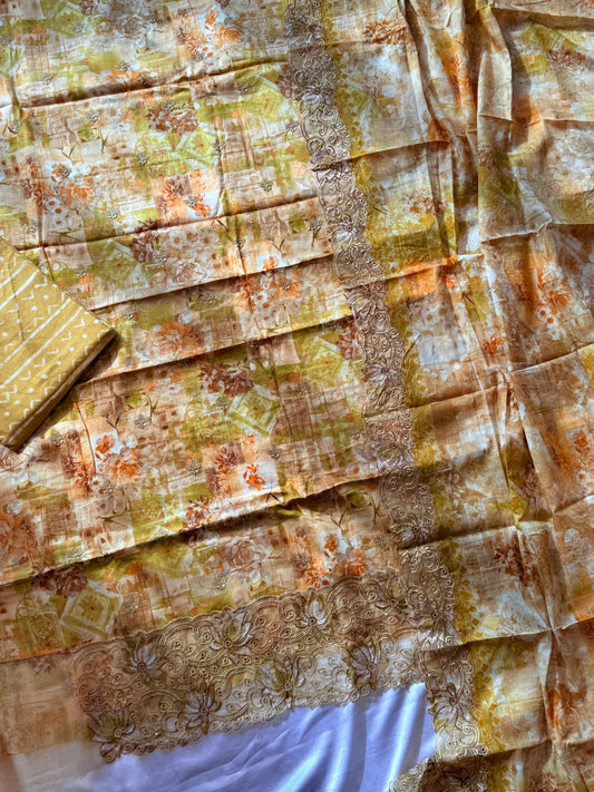 ROLEX PURE COTTON EMBROIDERY SUIT Q