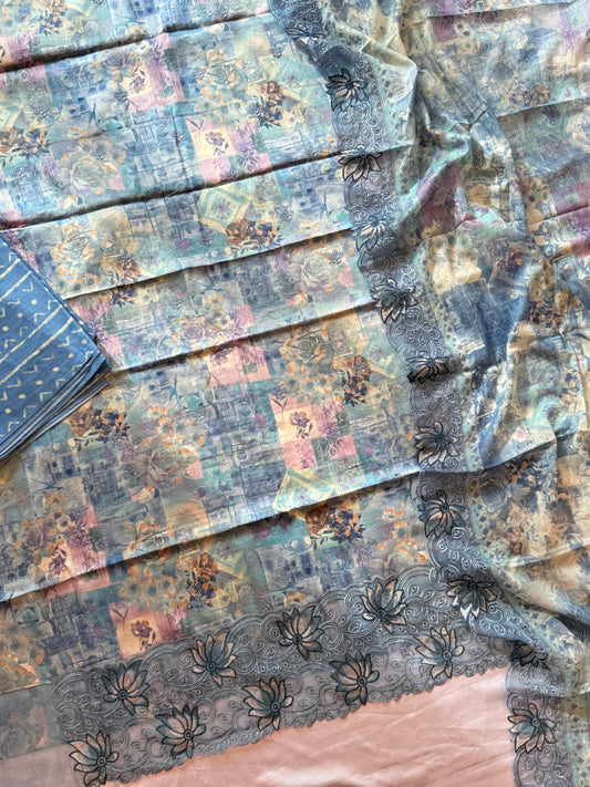 ROLEX PURE COTTON EMBROIDERY SUIT Q