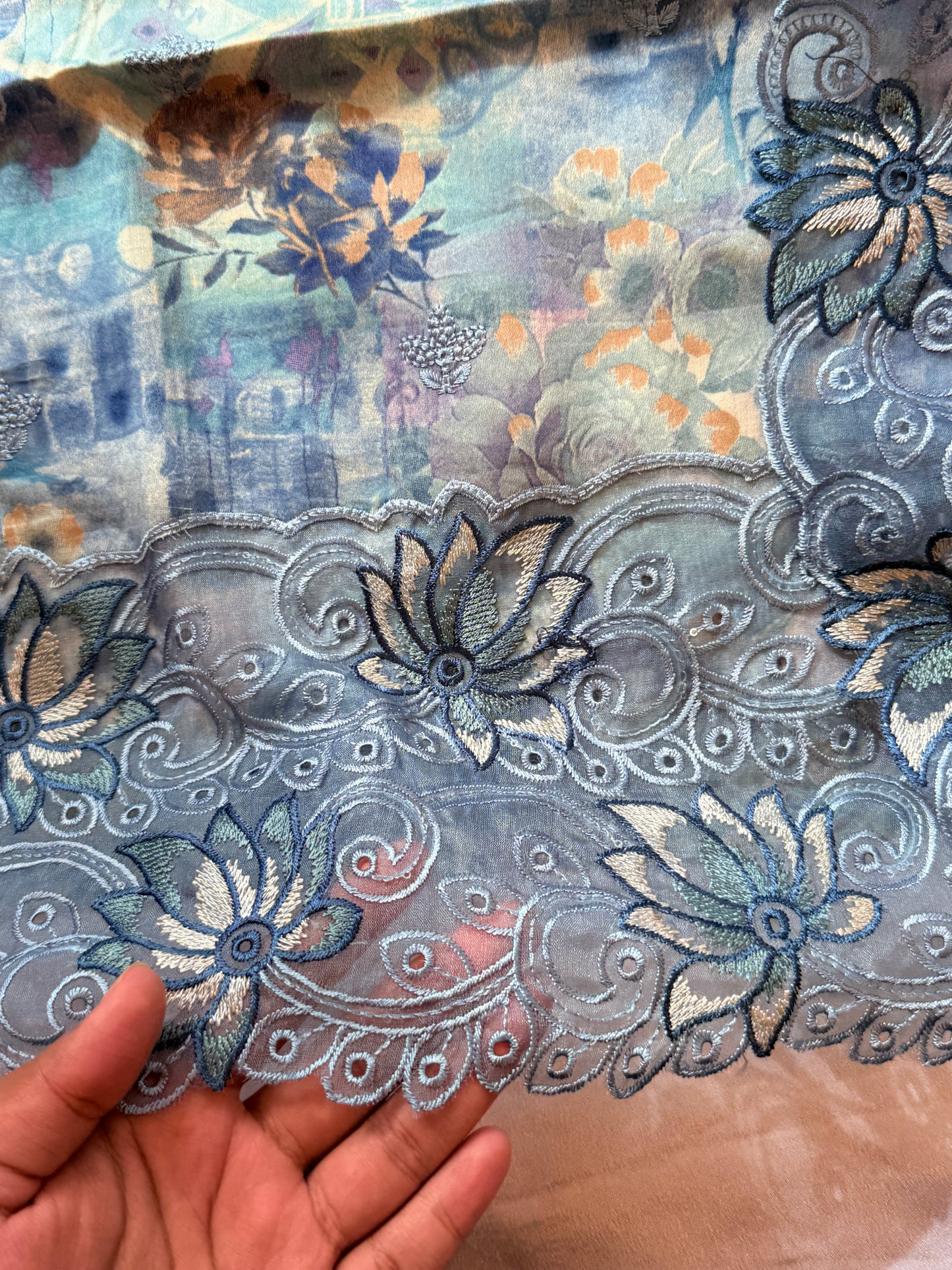 ROLEX PURE COTTON EMBROIDERY SUIT Q