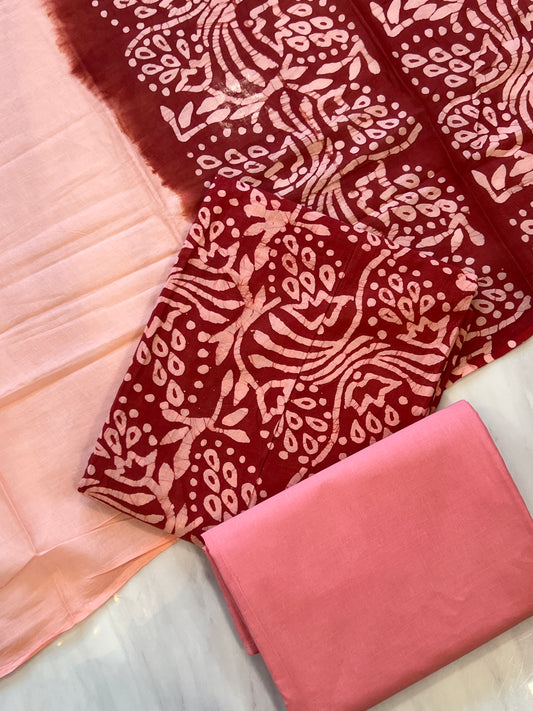DOUBLE SHADE PURE COTTON BATIK SUIT 12