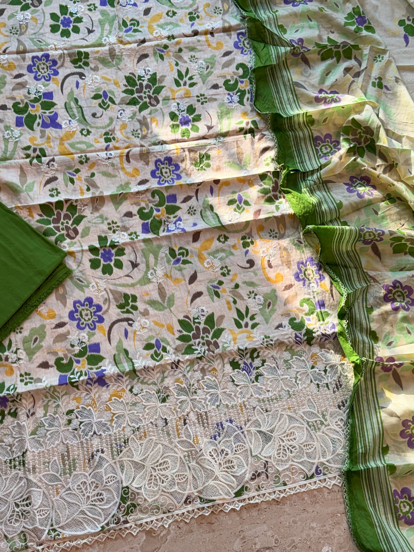 ROLEX PURE COTTON EMBROIDERY SUIT Q