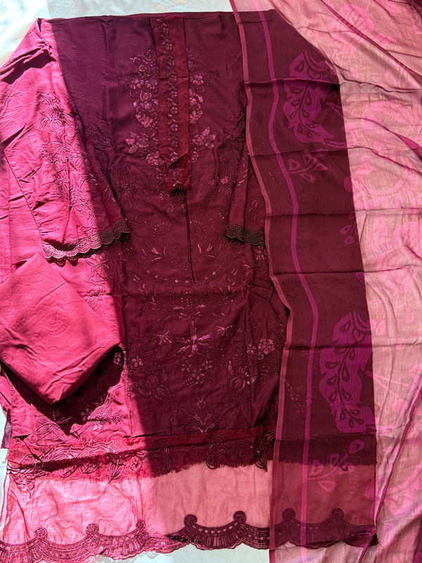 MARIA B RAYON EMBROIDERY SUIT 6 R