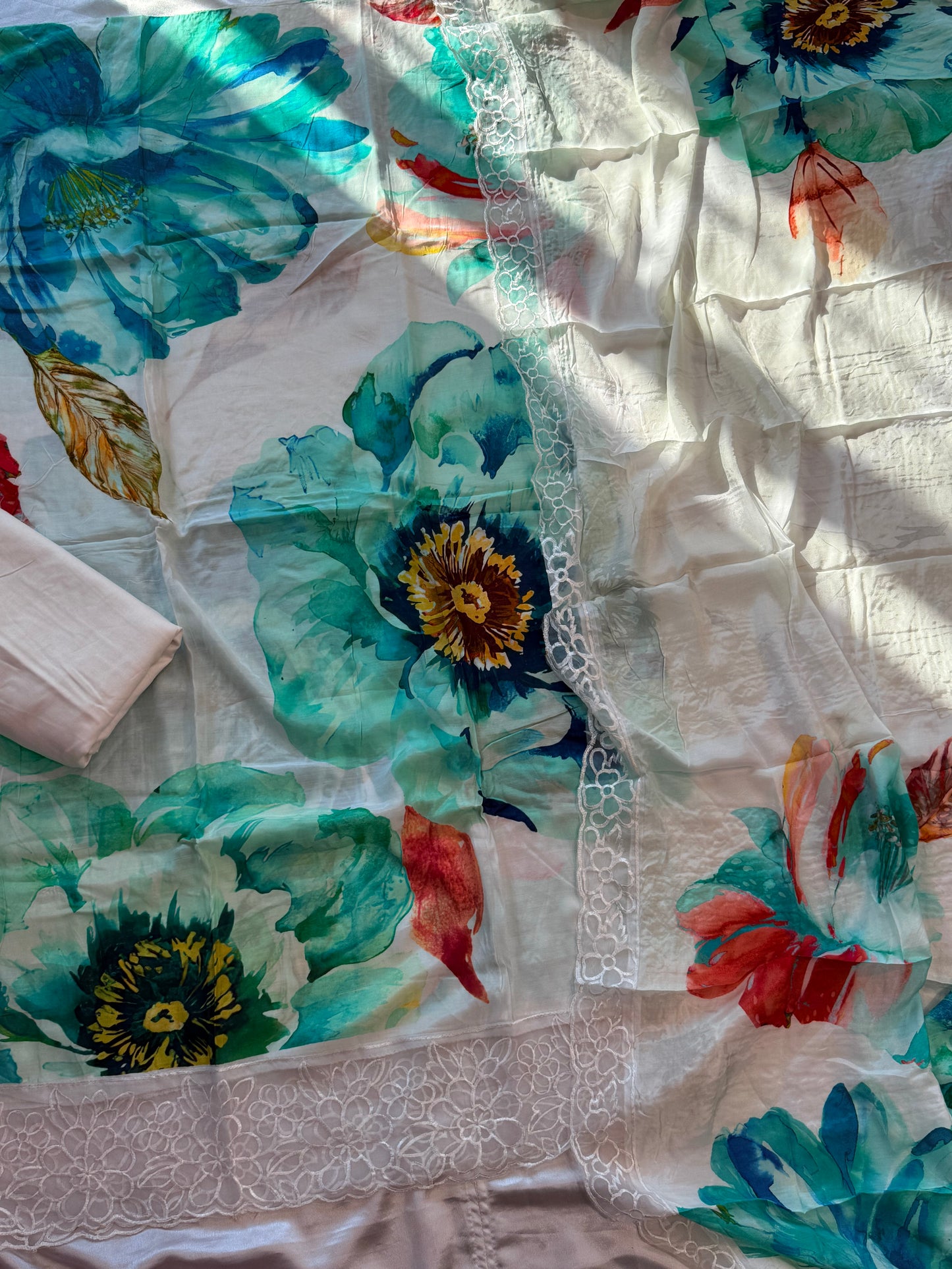 SHAHEEN PURE MSULIN SUIT 1006