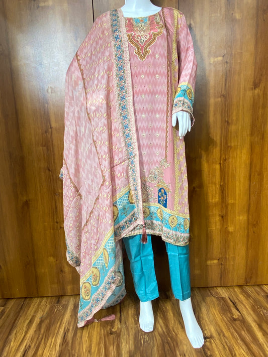 RAHI MUSLIN READYMADE SUIT Q