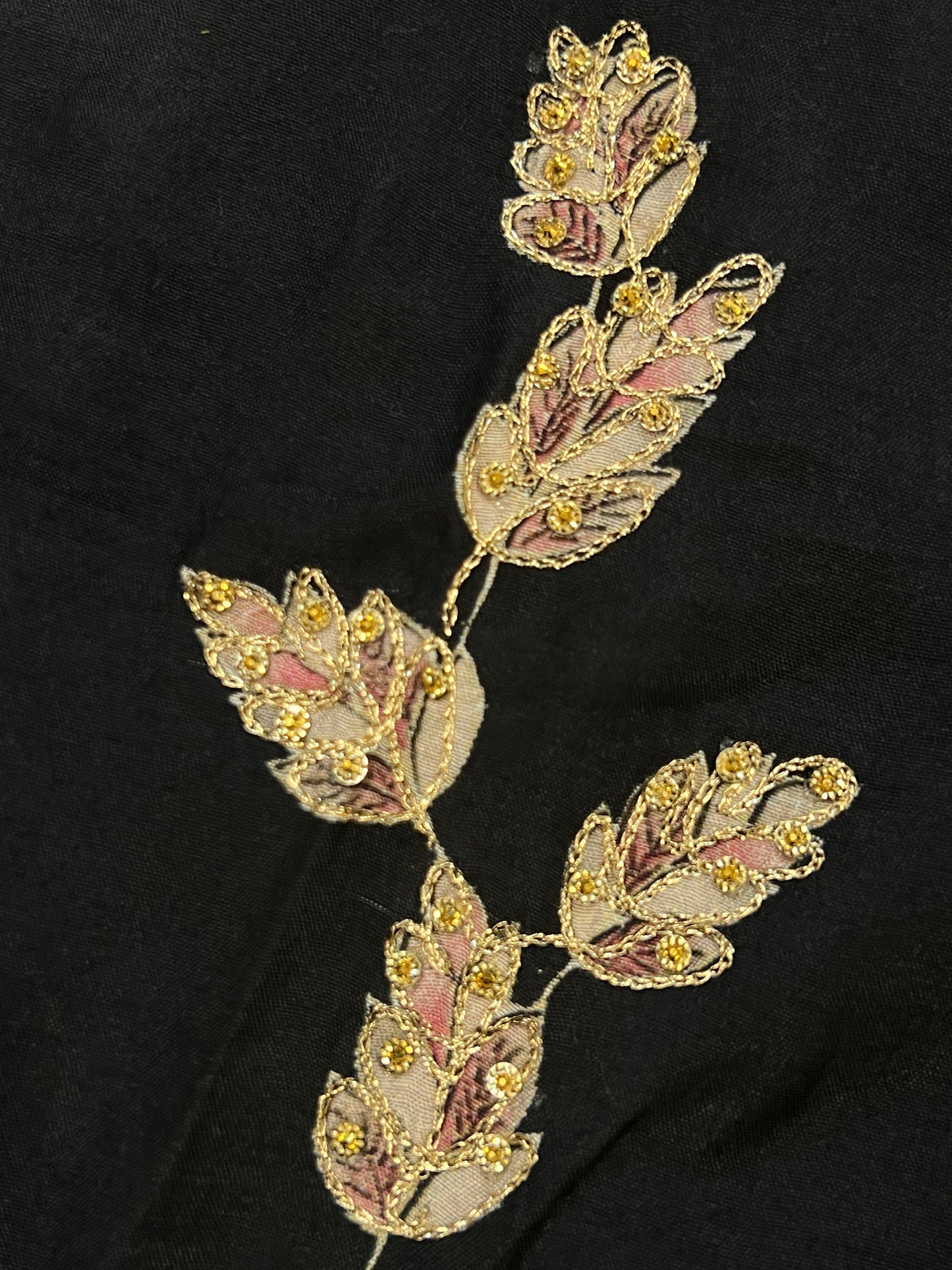 BLACK PURE MUSLIN EMBROIDERY SUIT 137