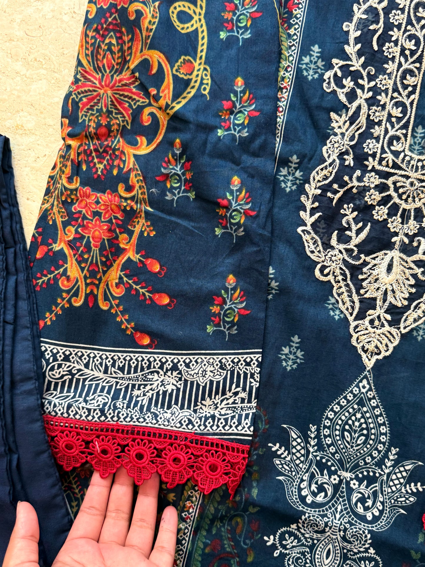 HARSHA BLUE READYMADE SUIT Q