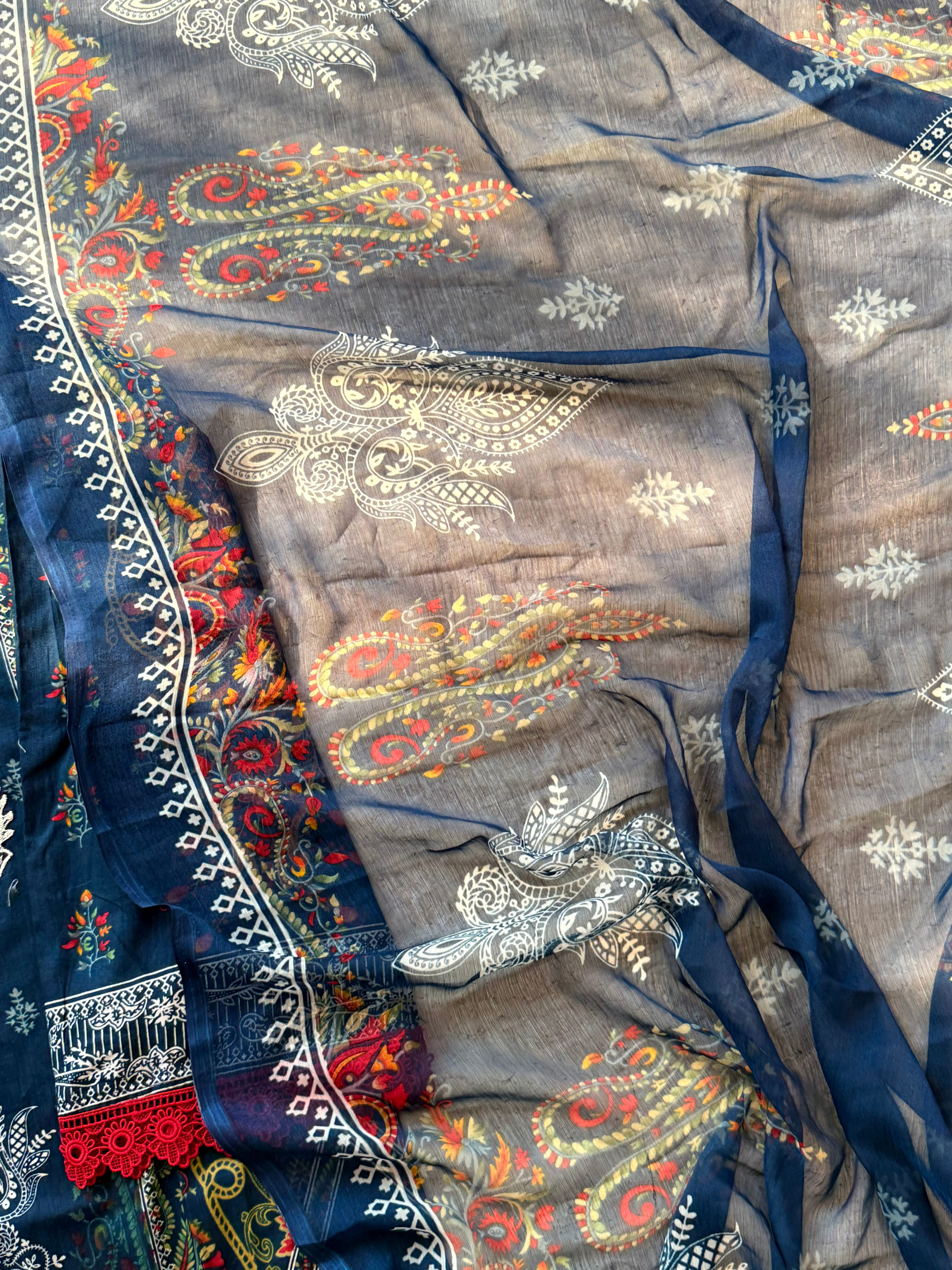HARSHA BLUE READYMADE SUIT Q
