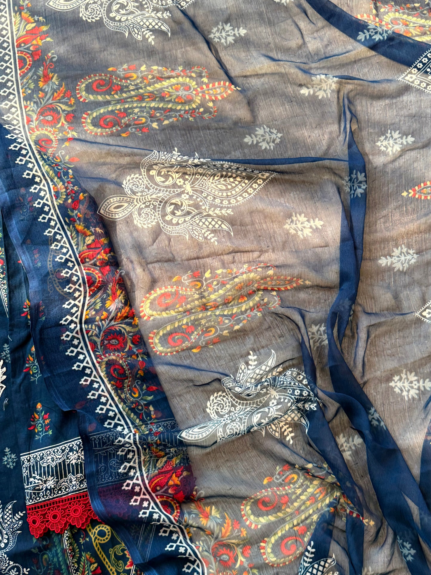 HARSHA BLUE READYMADE SUIT Q