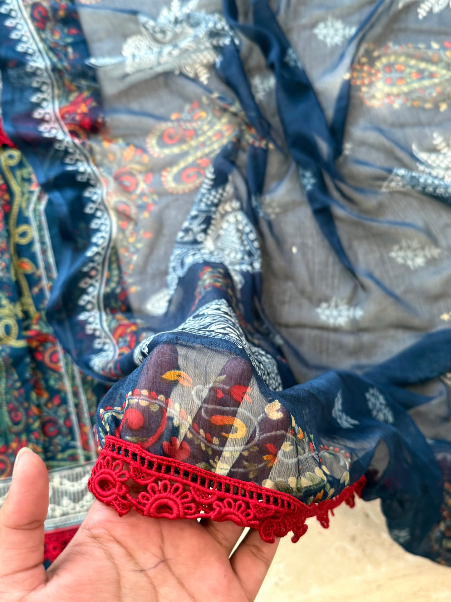 HARSHA BLUE READYMADE SUIT Q