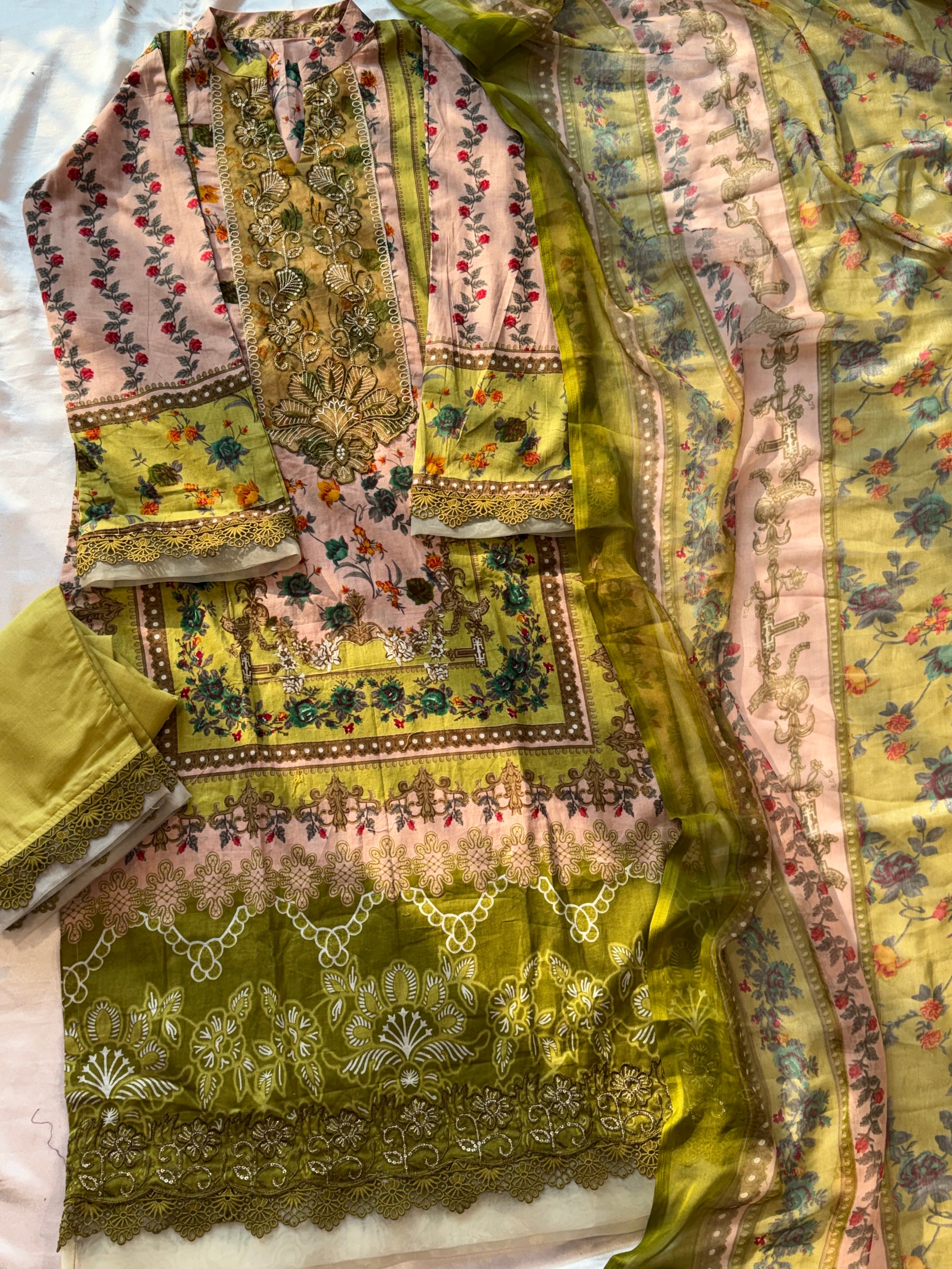 HARSHA GREEN READYMADE SUIT 1