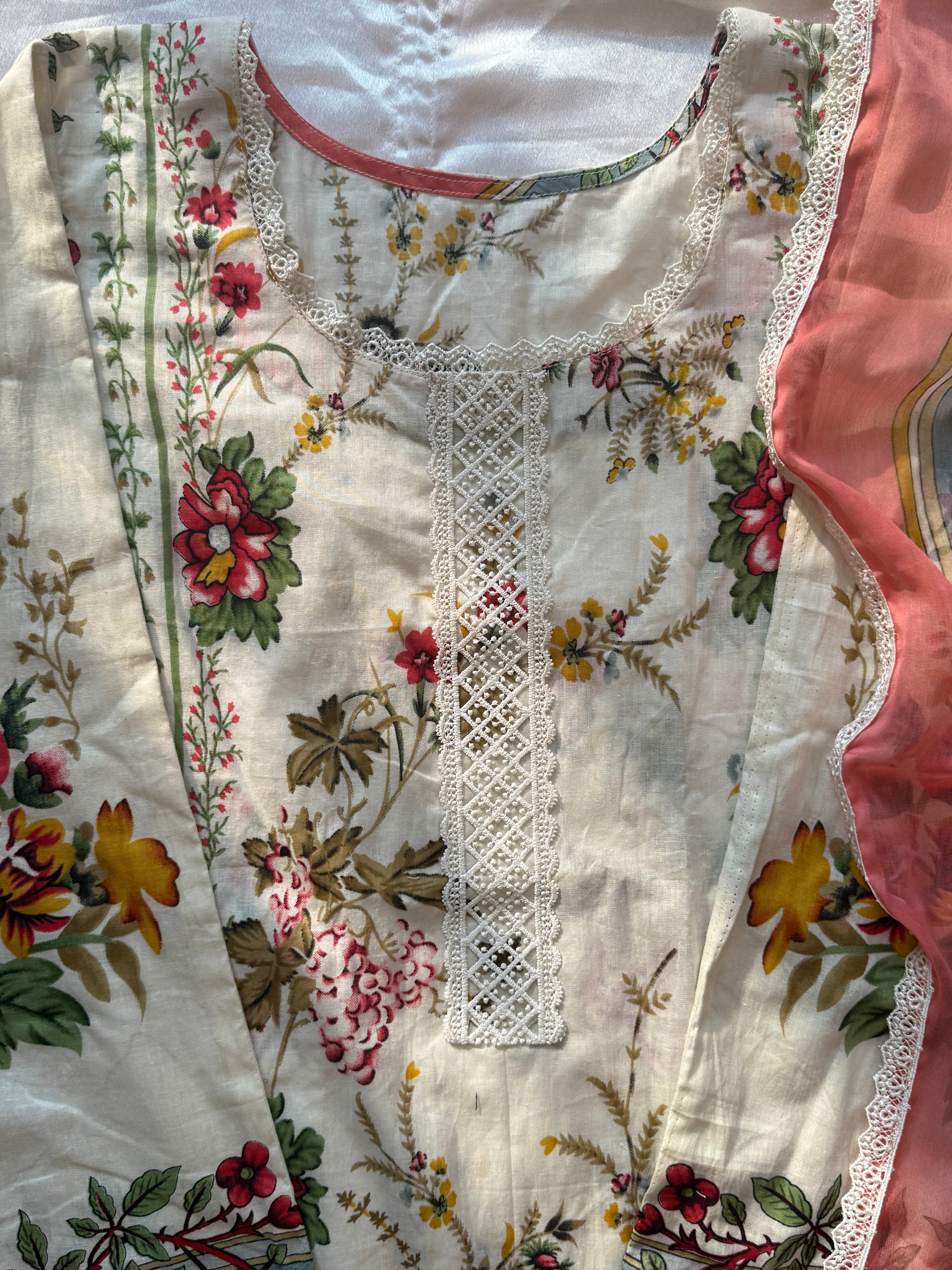 HARSHA OFF WHITE READYMADE SUIT