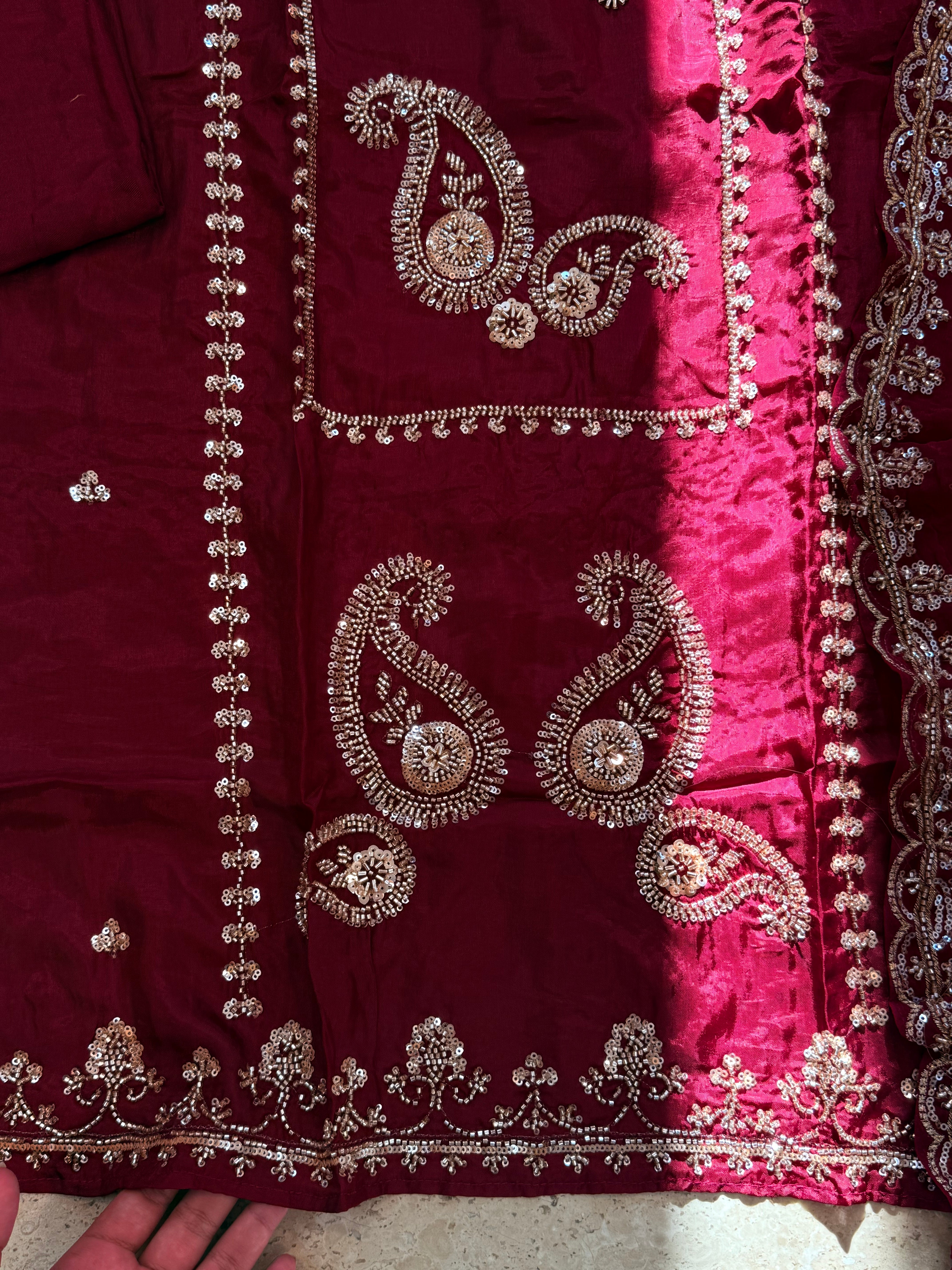 UPADA SILK READYMADE EMBROIDERY SUIT 8001 Q