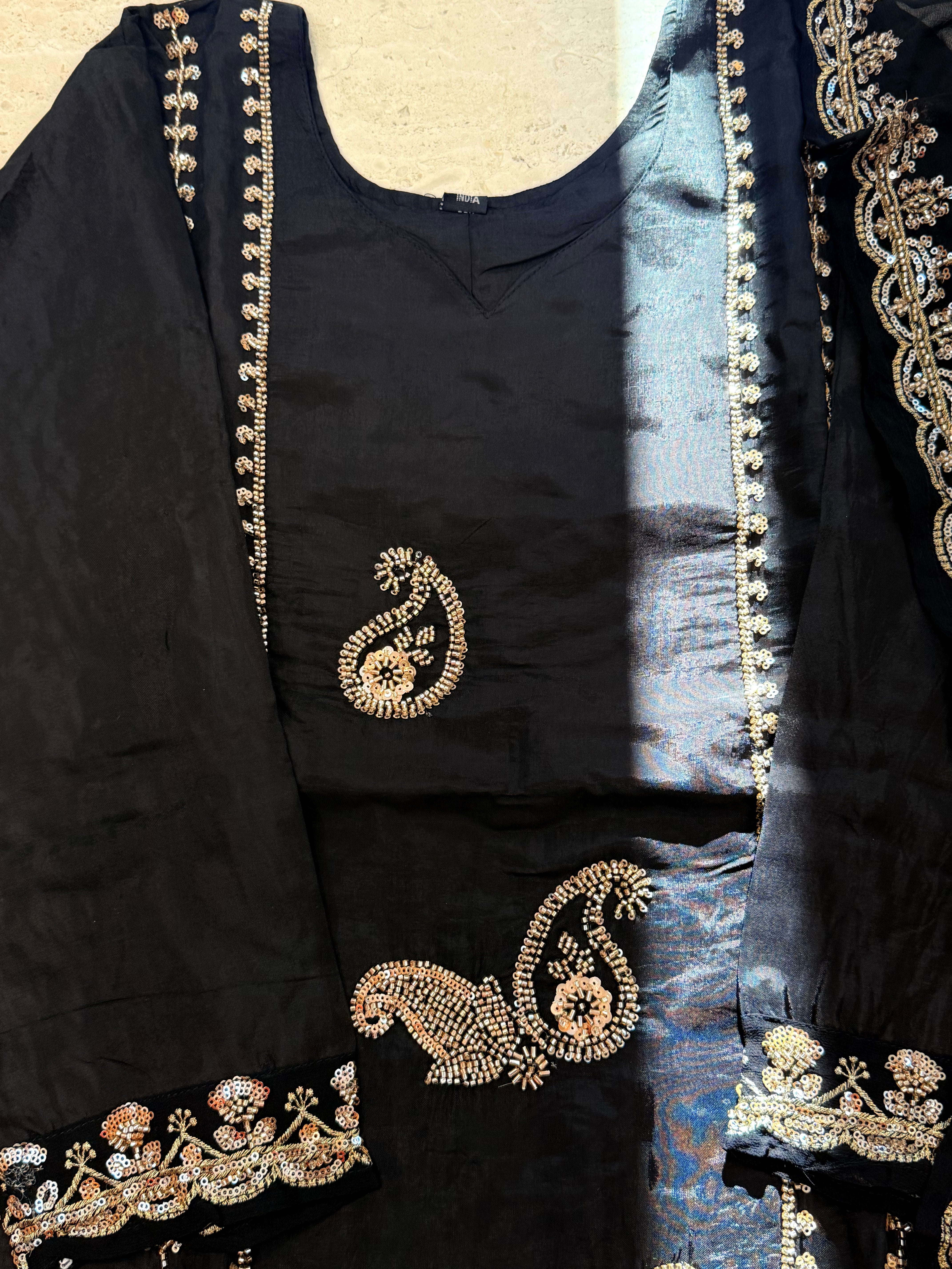 UPADA SILK READYMADE EMBROIDERY SUIT 8001 Q3