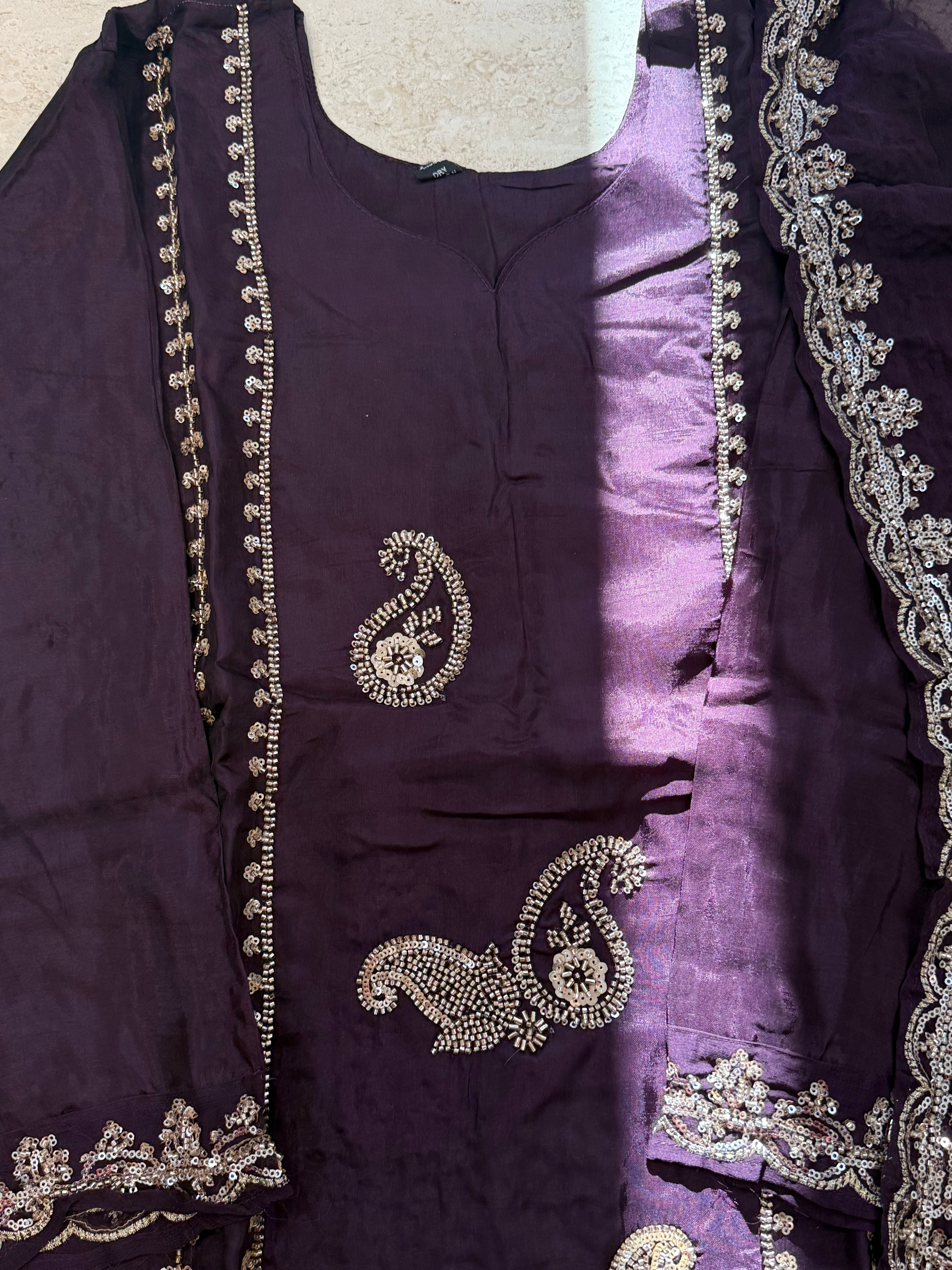 UPADA SILK READYMADE EMBROIDERY SUIT 8001 Q