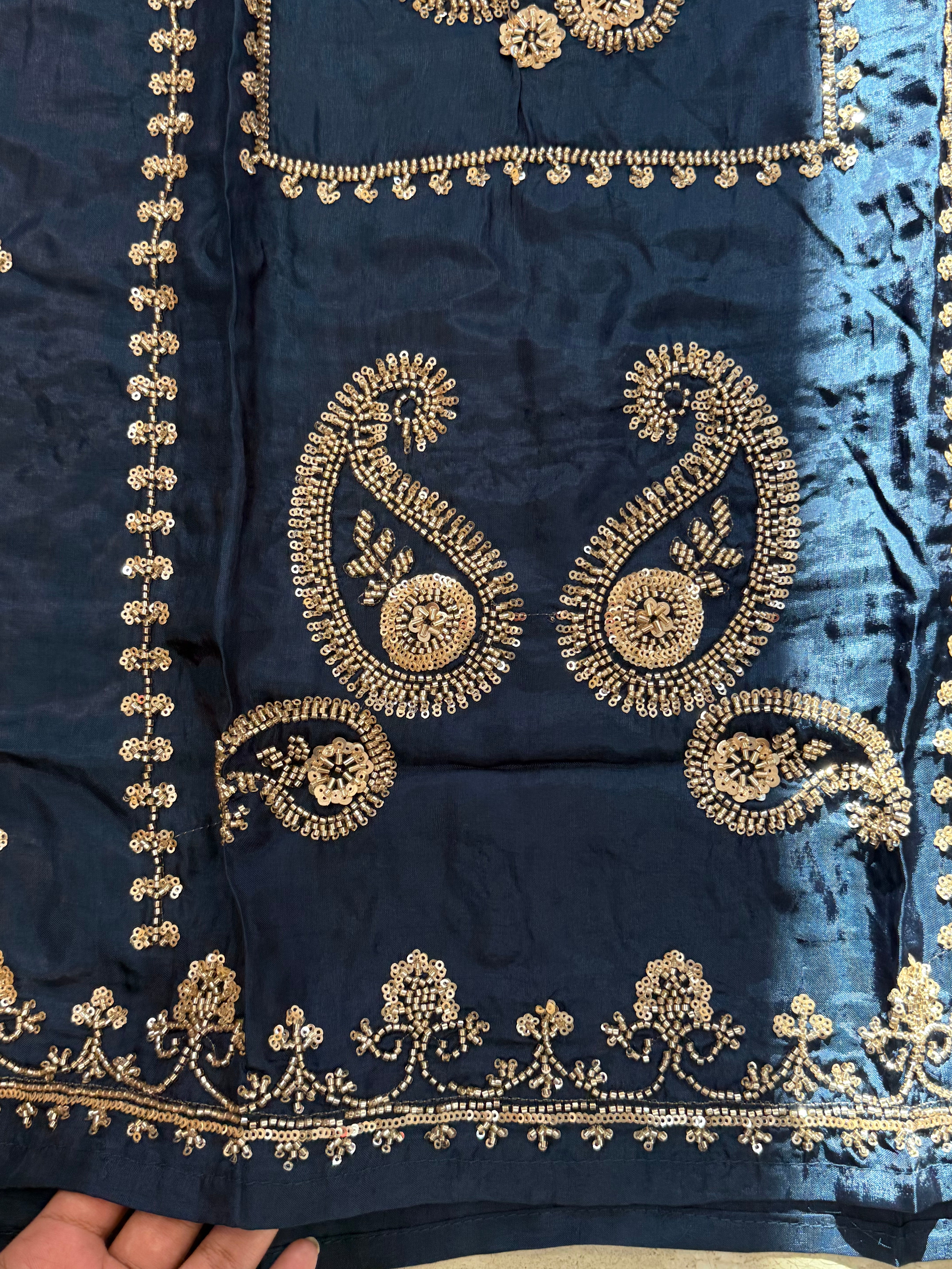 UPADA SILK READYMADE EMBROIDERY SUIT 8001 Q1