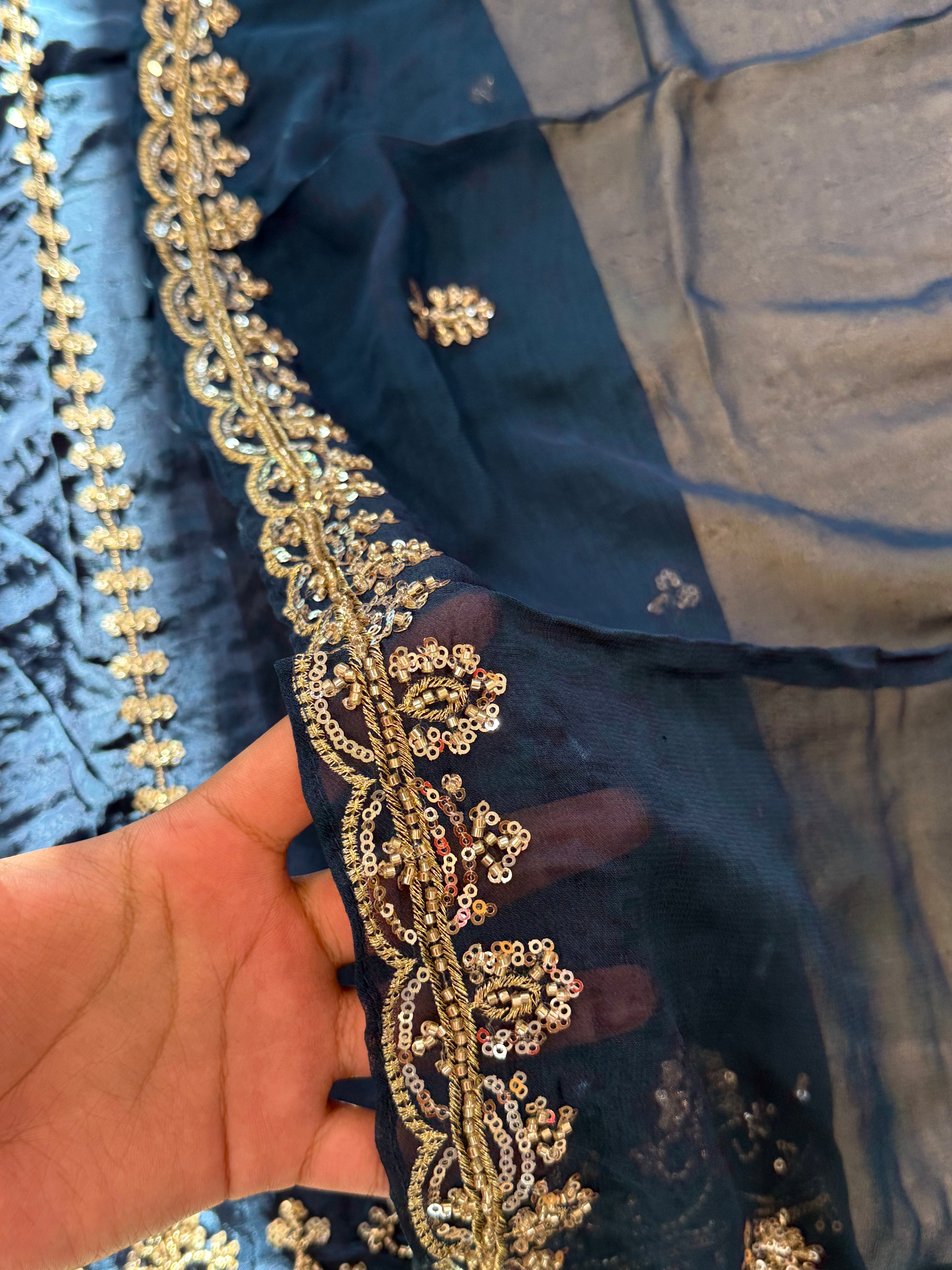 UPADA SILK READYMADE EMBROIDERY SUIT 8001 Q1