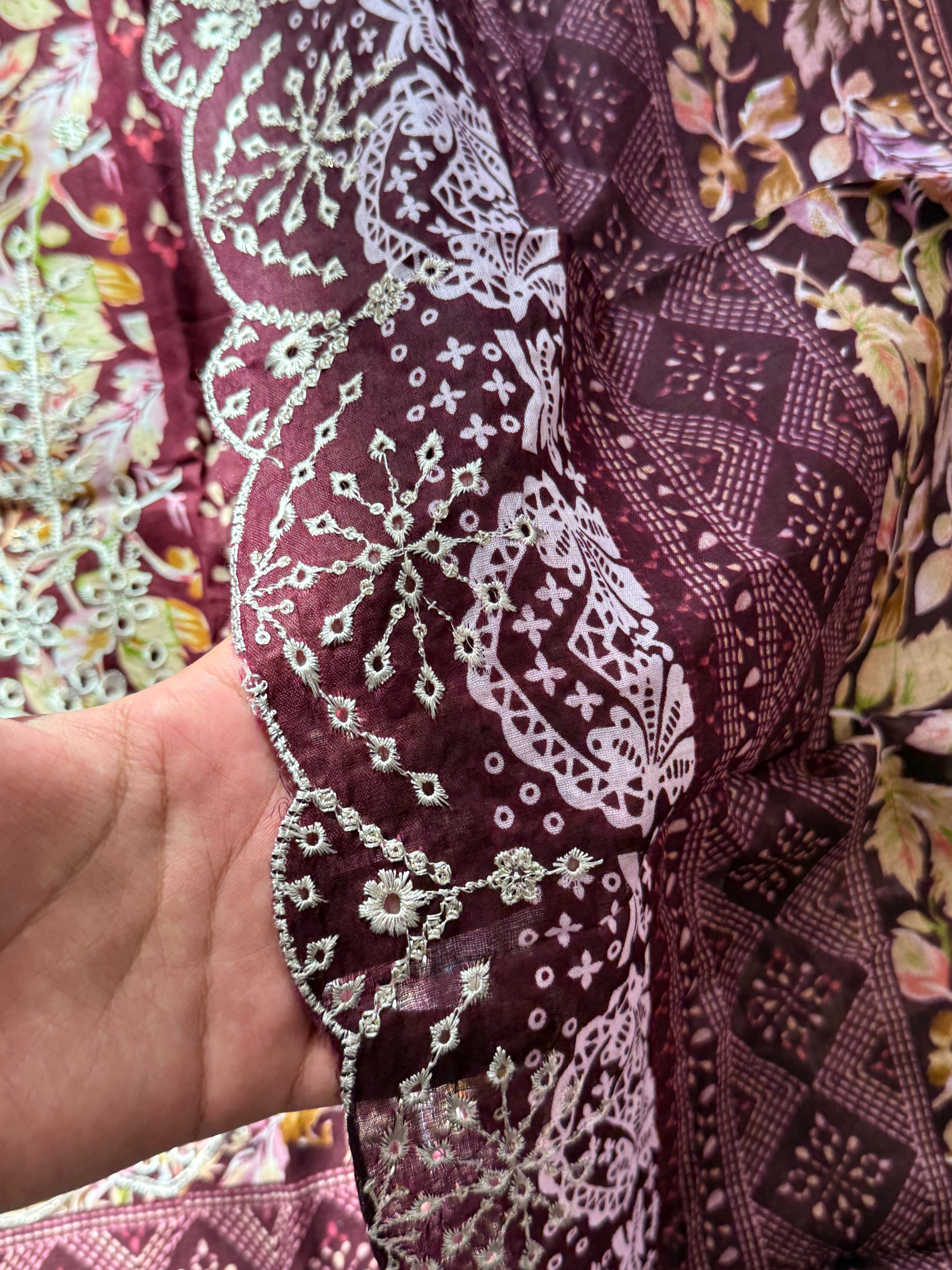 FIZA  CHIKANKARI EMBROIDERY SUIT 1 Q
