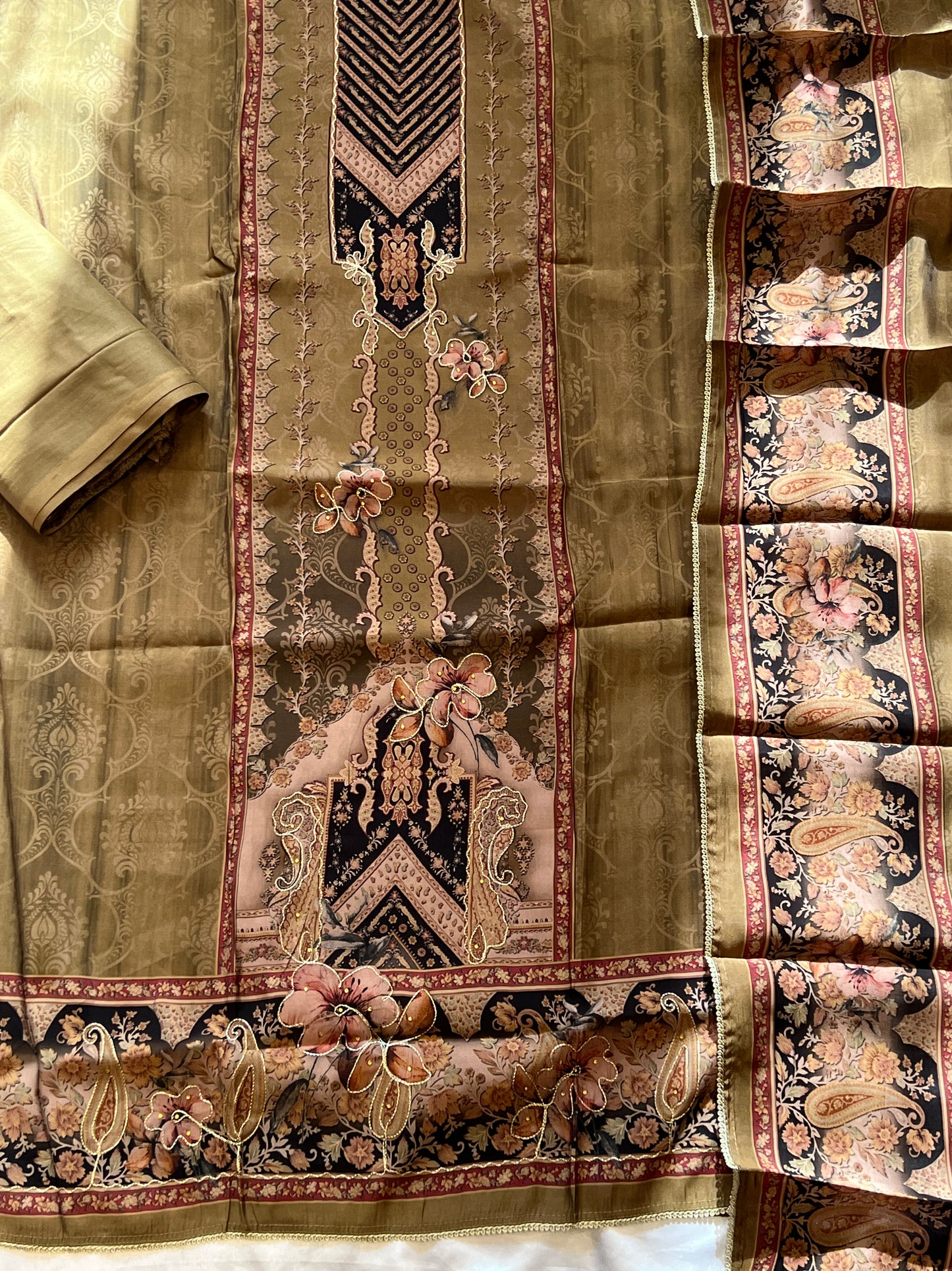 KAIRA MUSLIN HAND WORK EMBROIDERY SUIT