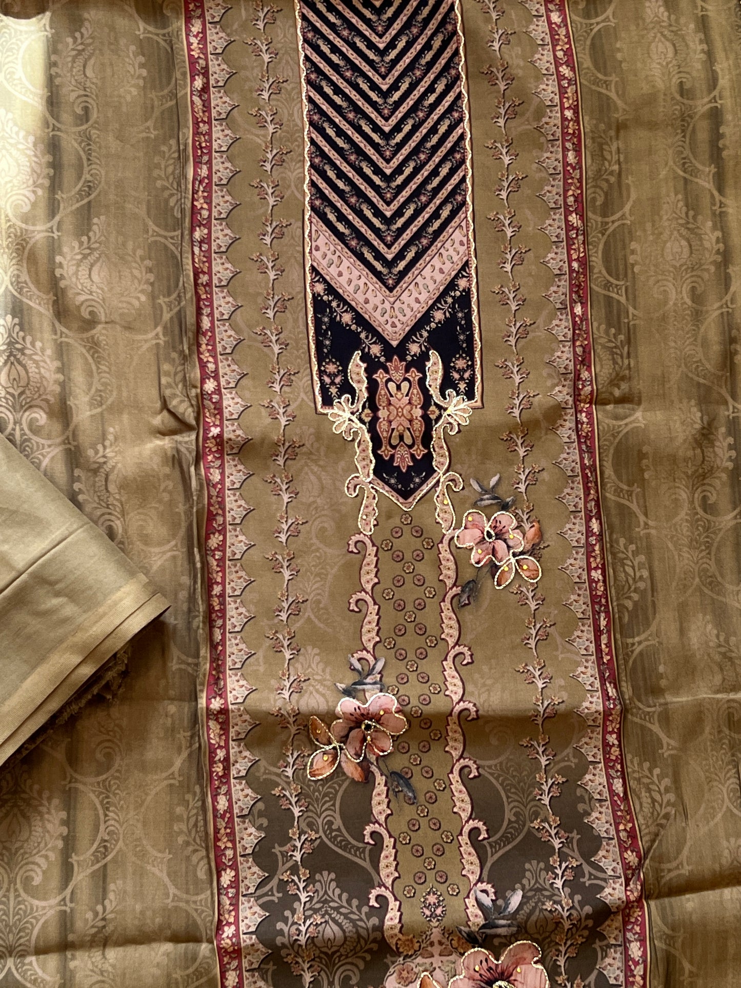KAIRA MUSLIN HAND WORK EMBROIDERY SUIT
