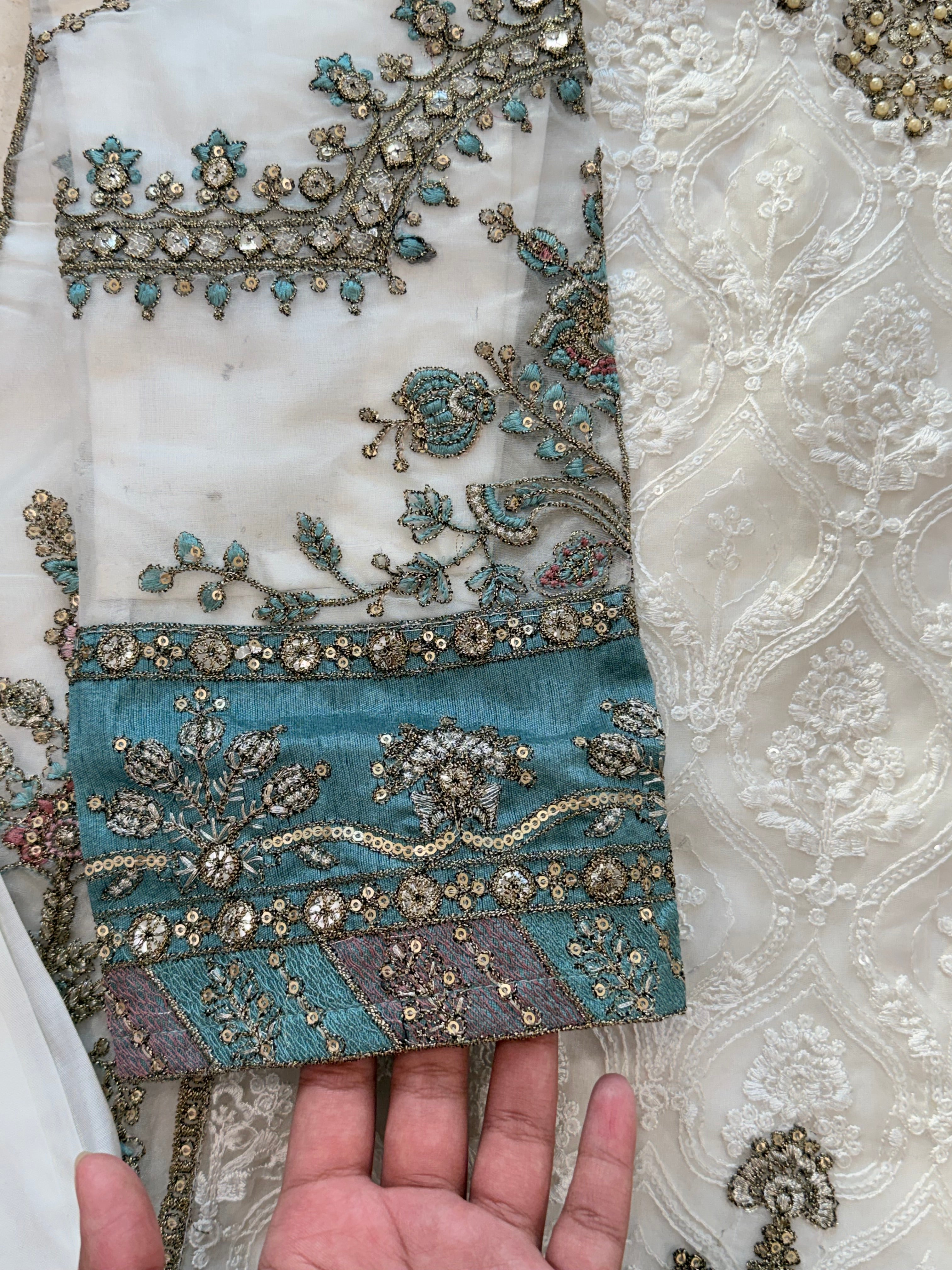 RUHI WHITE ORGANZA SUIT -6 Q