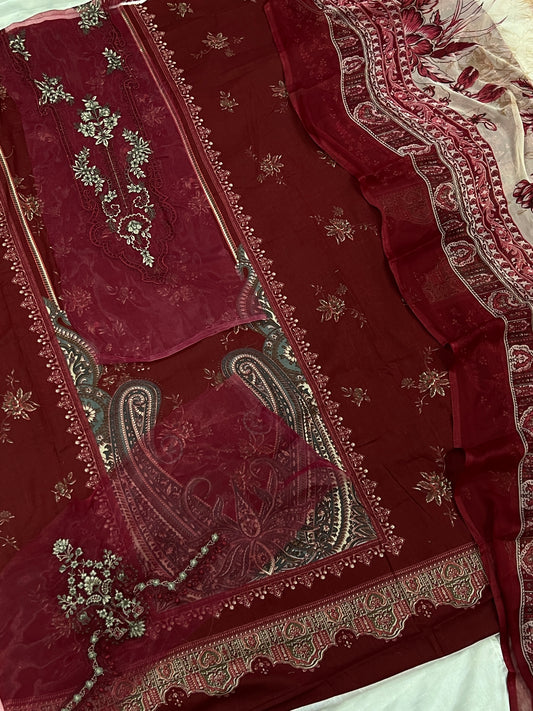 MAROON PATCH SUIT 496