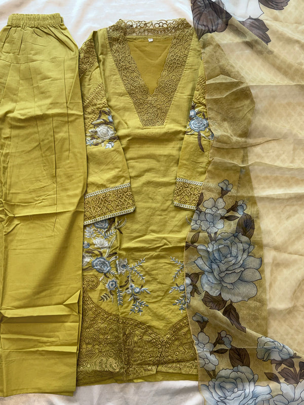 COTTON FARSHI SHALWAR SUIT 3 Q