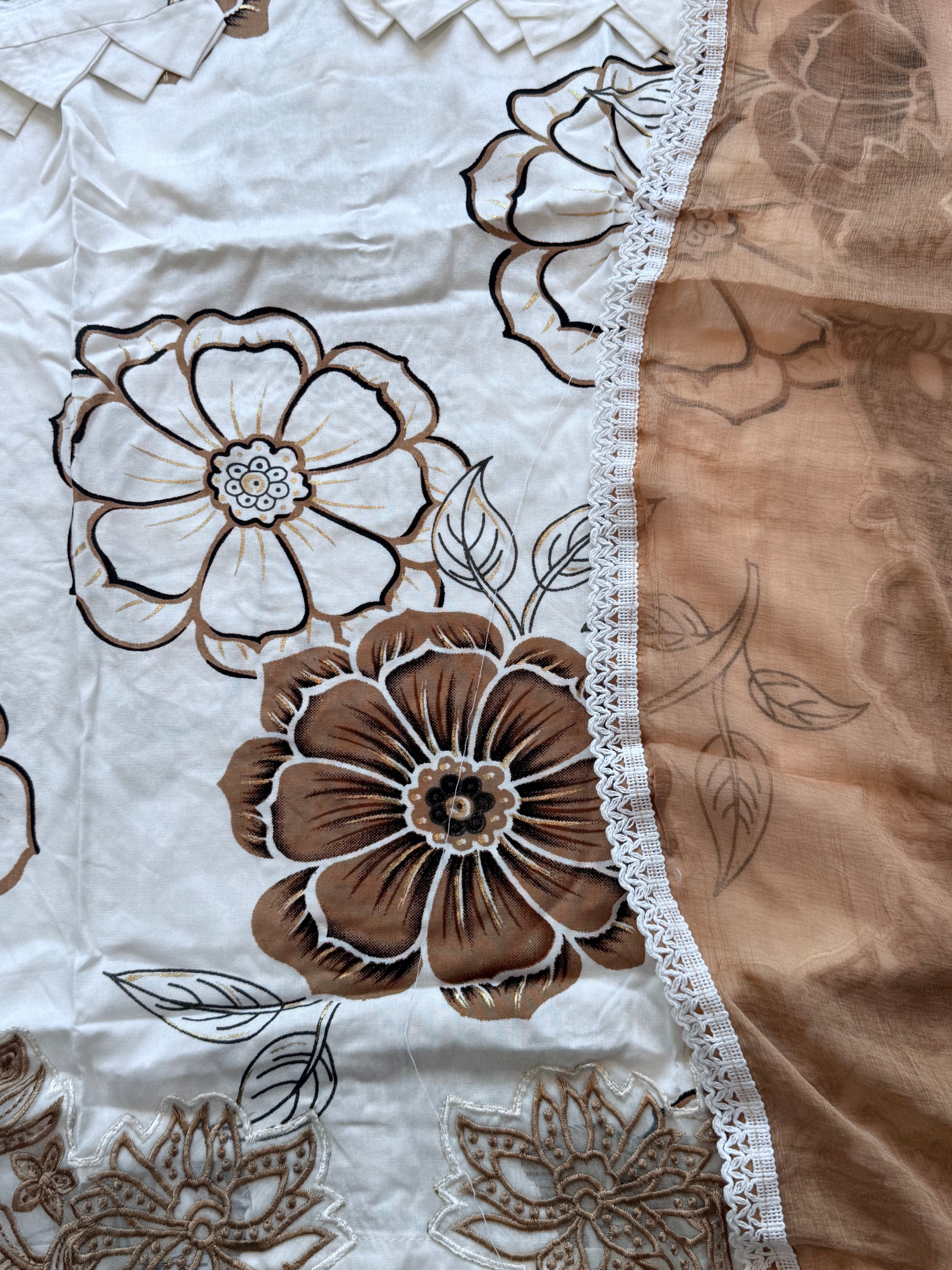 LAWN CUTWORK READYMADE SUIT Q