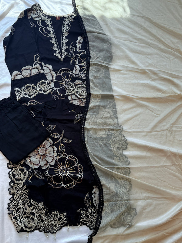 LAWN CUTWORK READYMADE SUIT