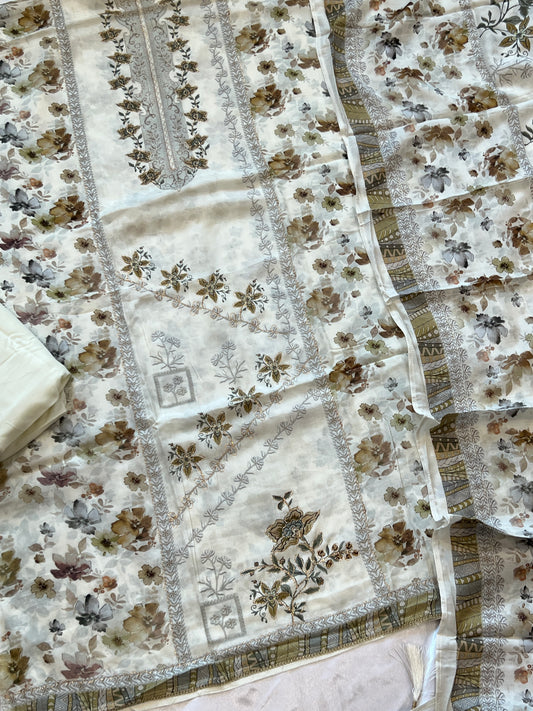 ALEENA MUSLIN HAND WORK EMBROIDERY SUIT