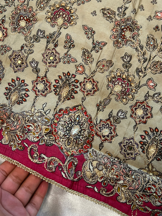 SAIRA MUSLIN HAND WORK EMBROIDERY SUIT 1