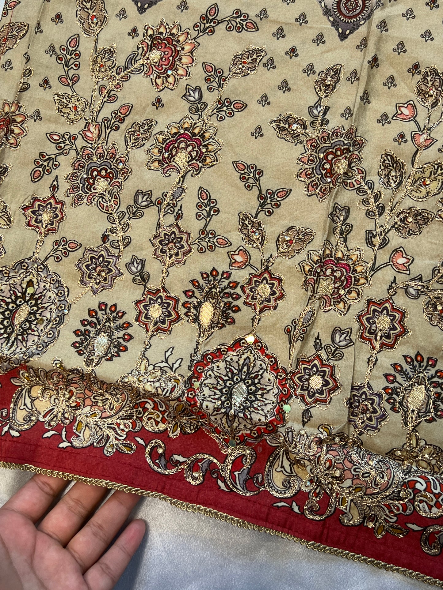 SAIRA MUSLIN HAND WORK EMBROIDERY SUIT 3 Q