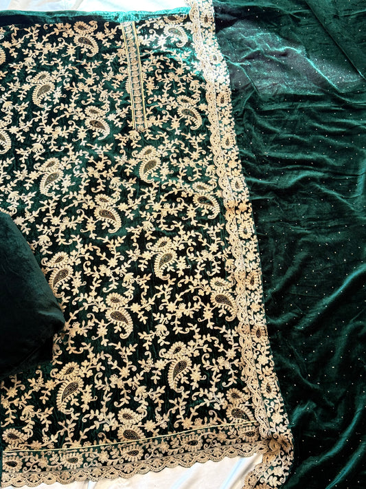 MEHER VELVET EMBROIDERY SUIT 1 Q