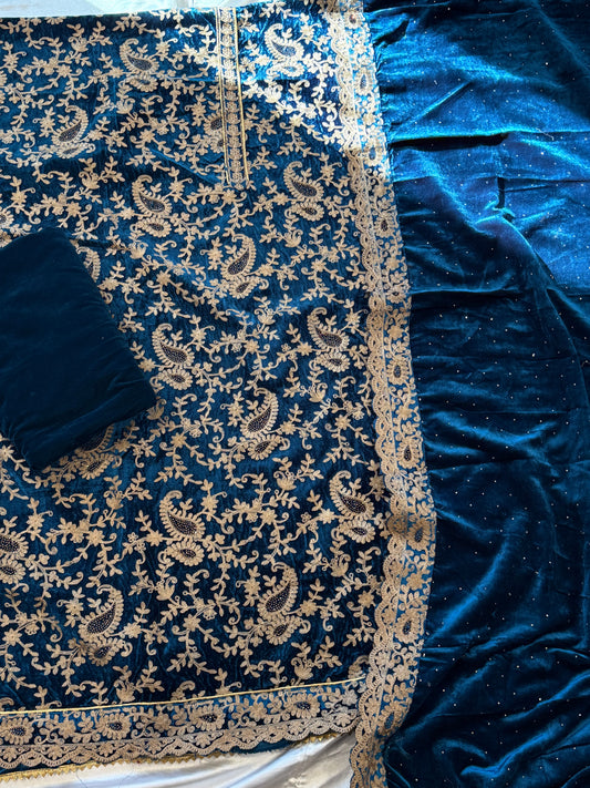 MEHER VELVET EMBROIDERY SUIT 2 Q