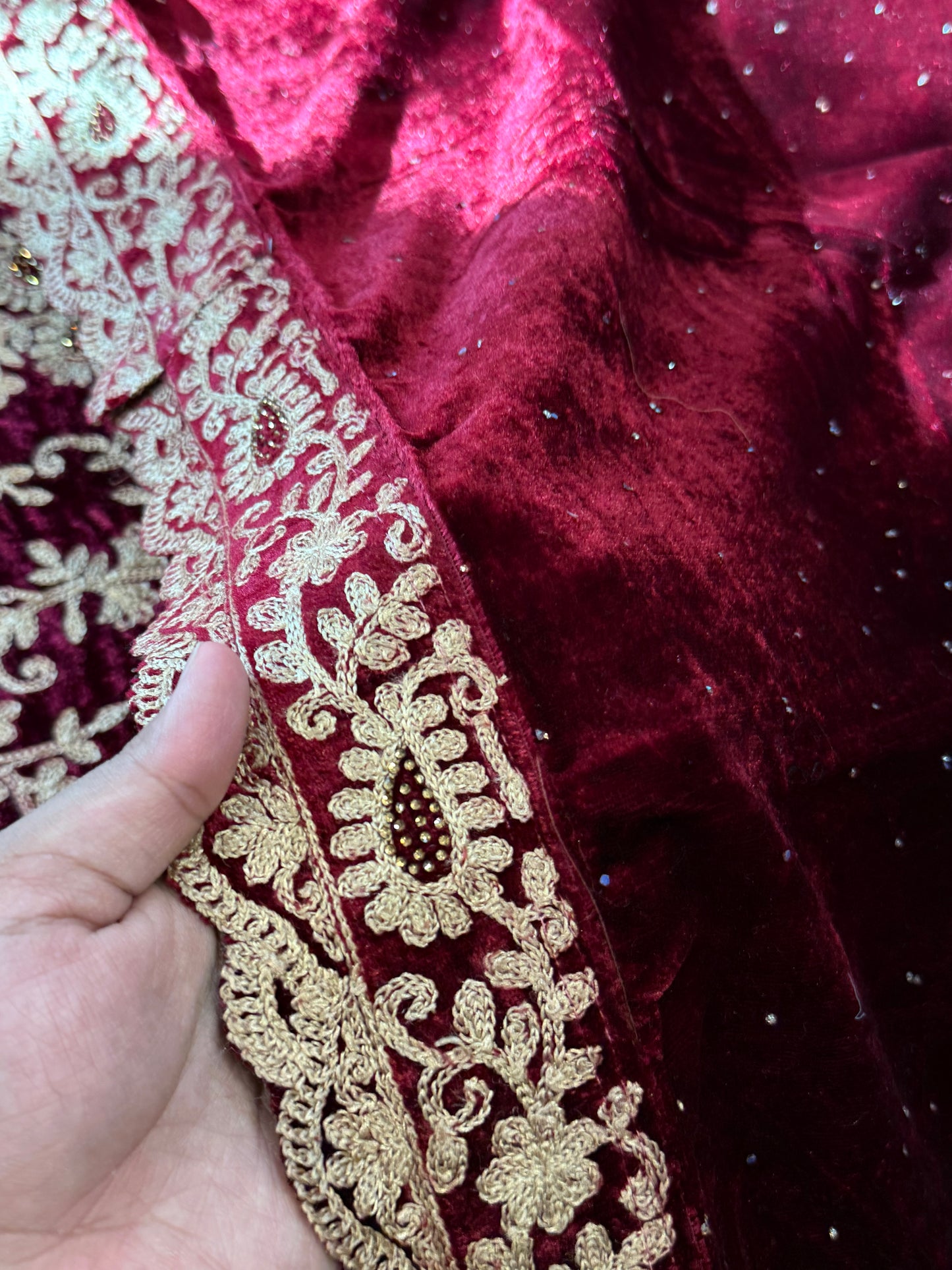 MEHER VELVET EMBROIDERY SUIT 3 Q