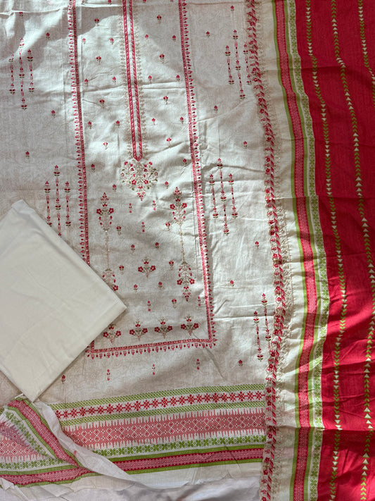 BINSAEED LAWN EMBROIDERY SUIT 7 Q